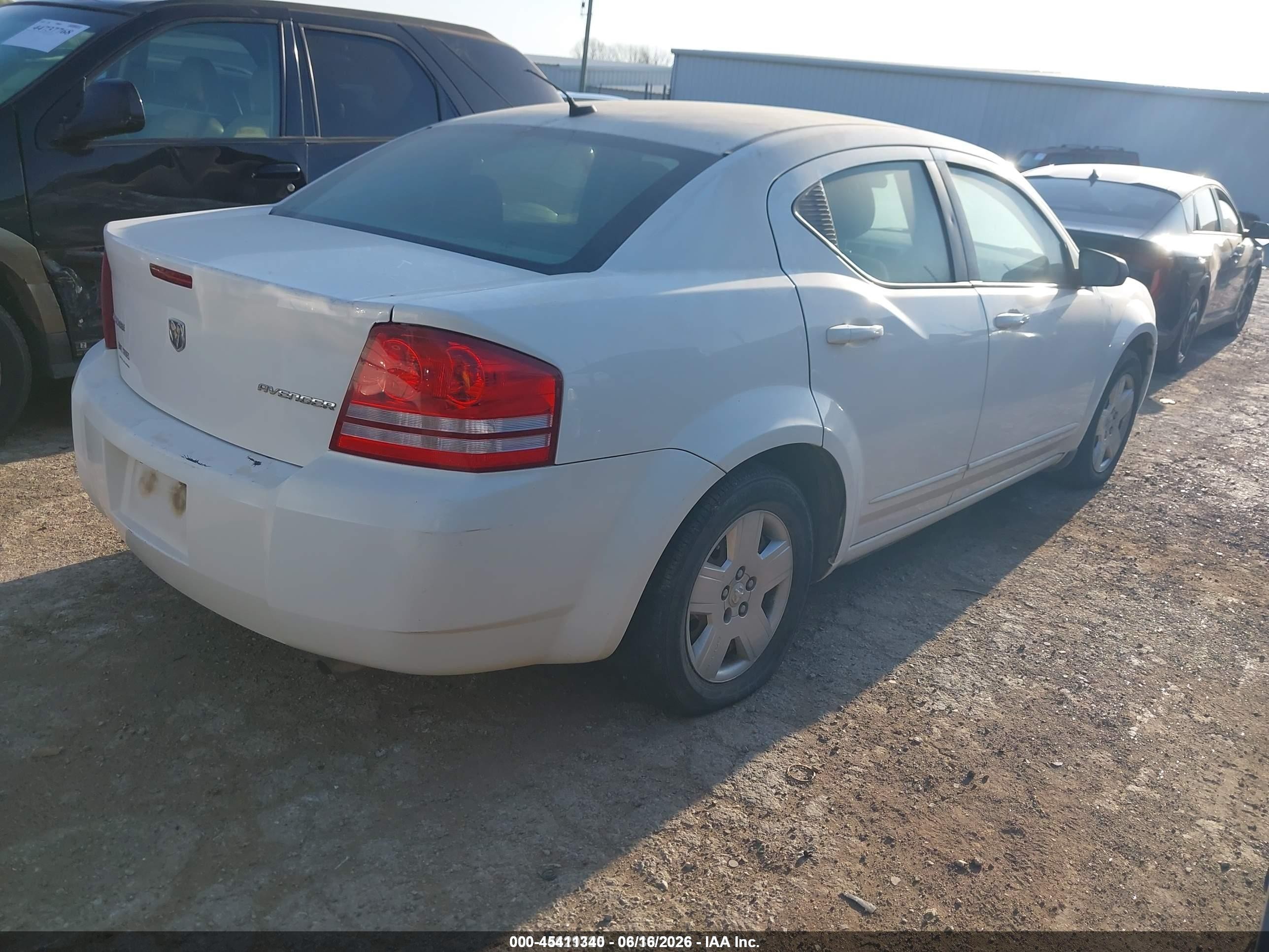 2009 Dodge Avenger Se/sxt White vin: 1B3LC46B49N518926