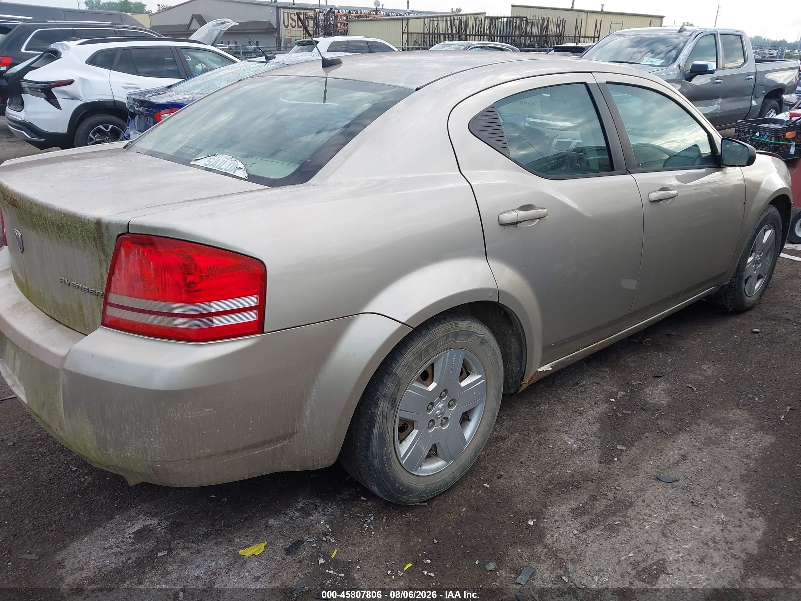 2009 Dodge Avenger Se/sxt Champagne vin: 1B3LC46B69N528230