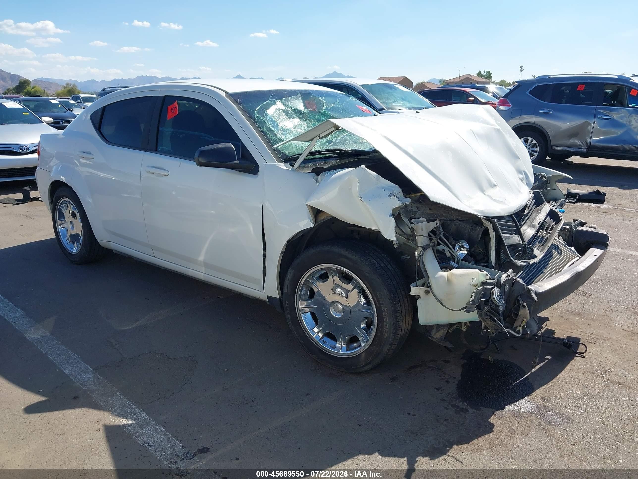 2009 Dodge Avenger Se/sxt White vin: 1B3LC46B69N541799