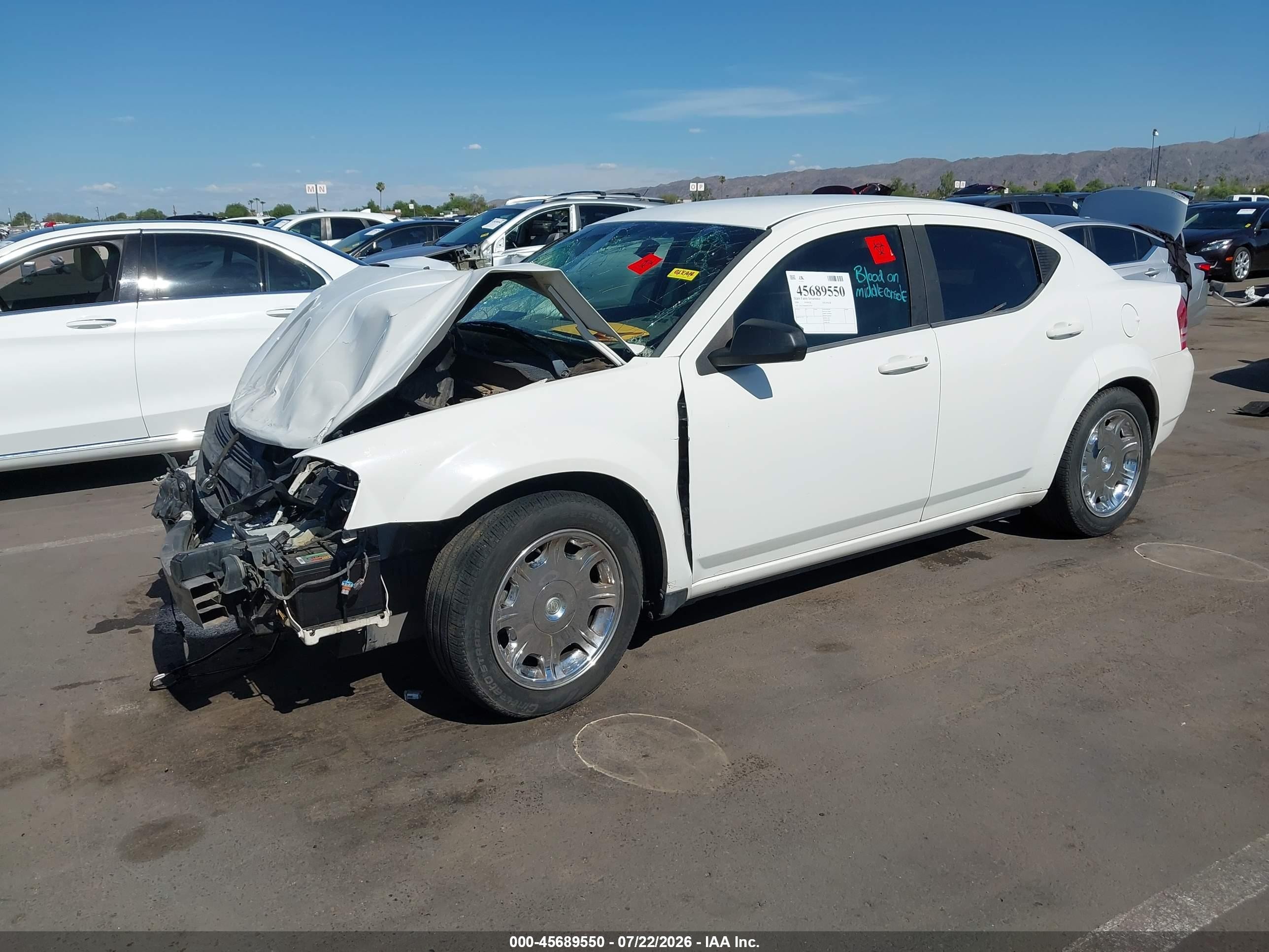 2009 Dodge Avenger Se/sxt White vin: 1B3LC46B69N541799