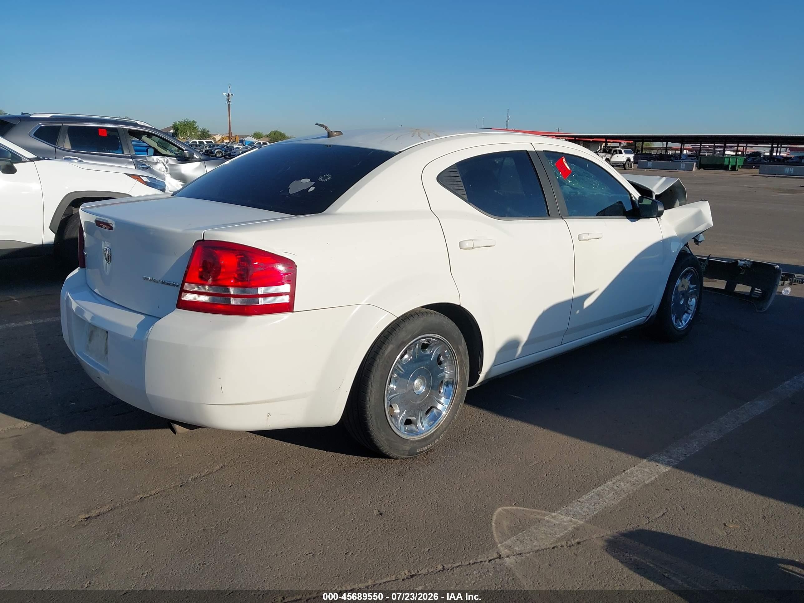 2009 Dodge Avenger Se/sxt White vin: 1B3LC46B69N541799