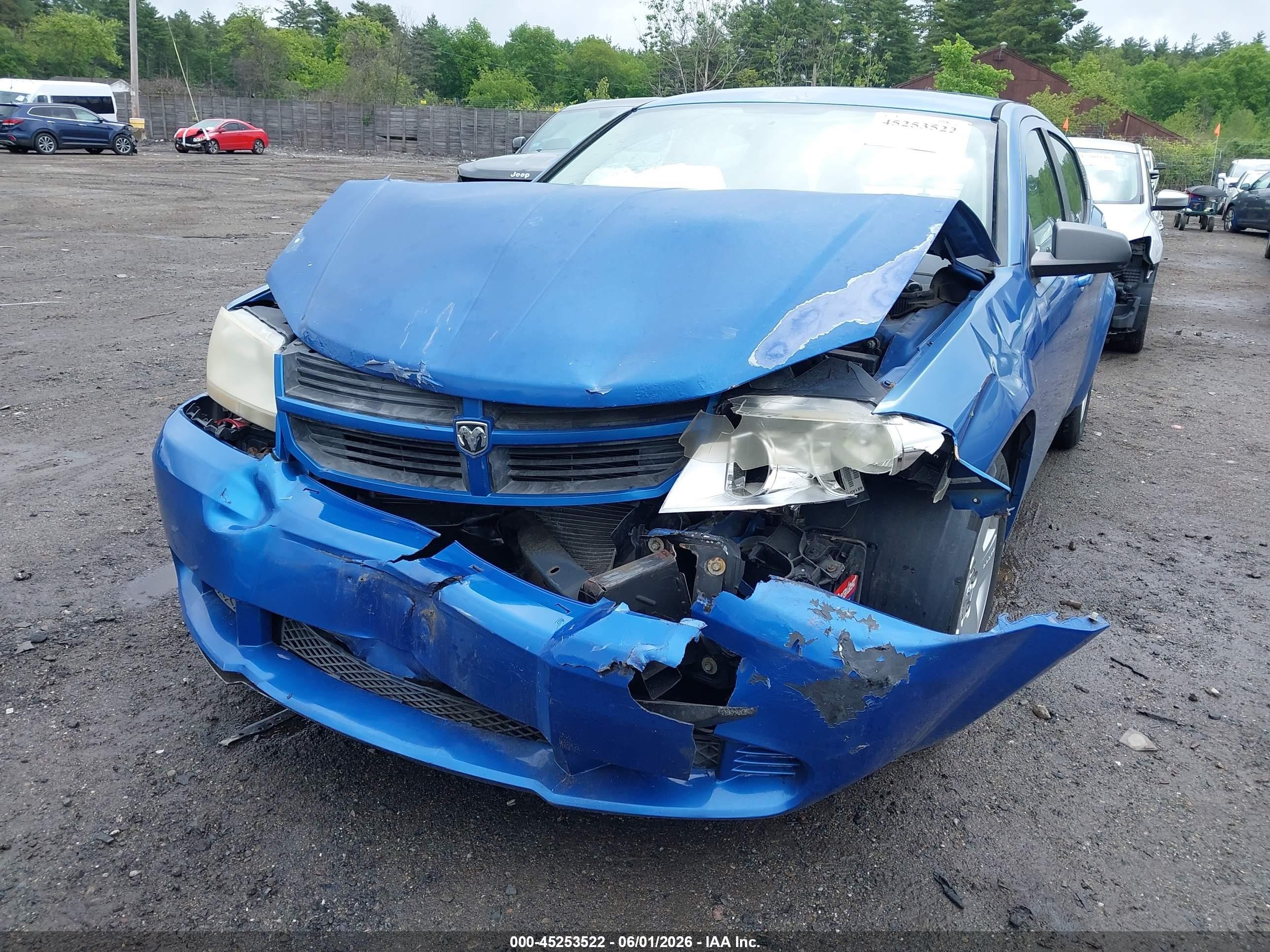 2008 Dodge Avenger Se Blue vin: 1B3LC46J78N195381
