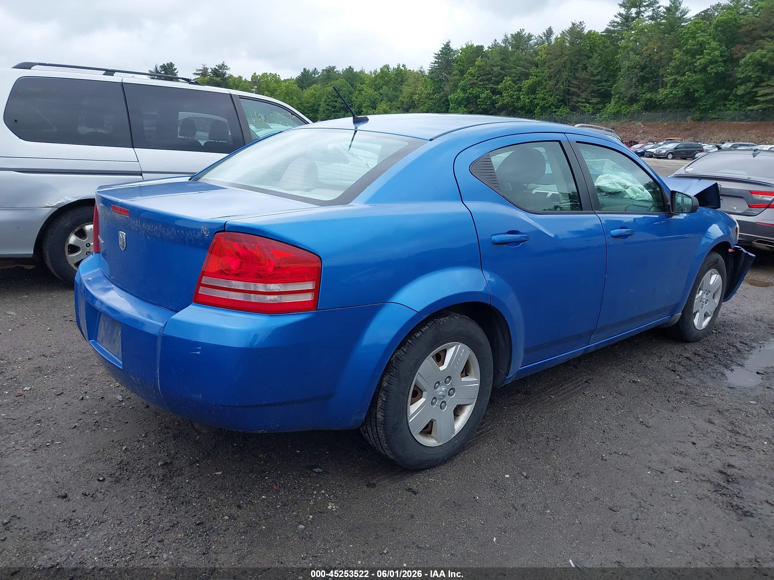 2008 Dodge Avenger Se Blue vin: 1B3LC46J78N195381