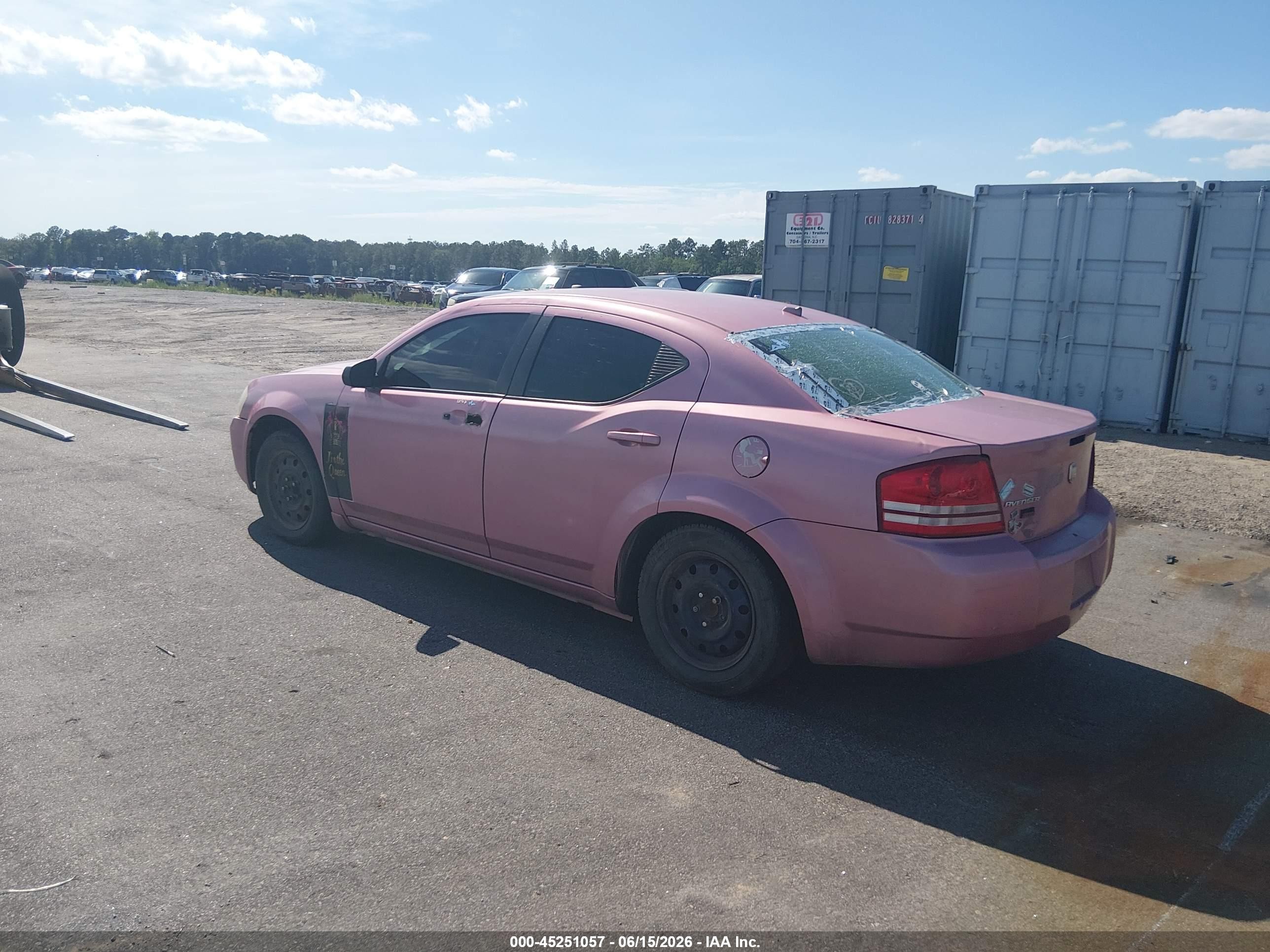 2008 Dodge Avenger Se Pink vin: 1B3LC46K38N184709