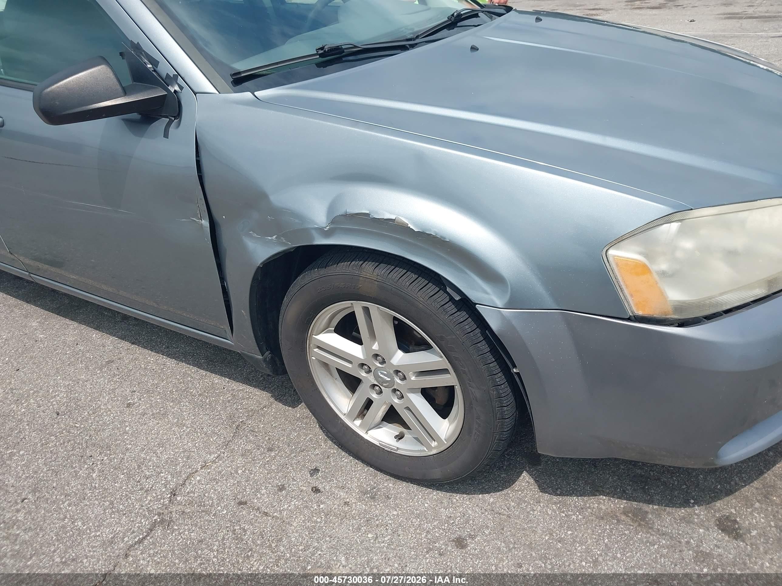 2008 Dodge Avenger Se Blue vin: 1B3LC46K38N595169