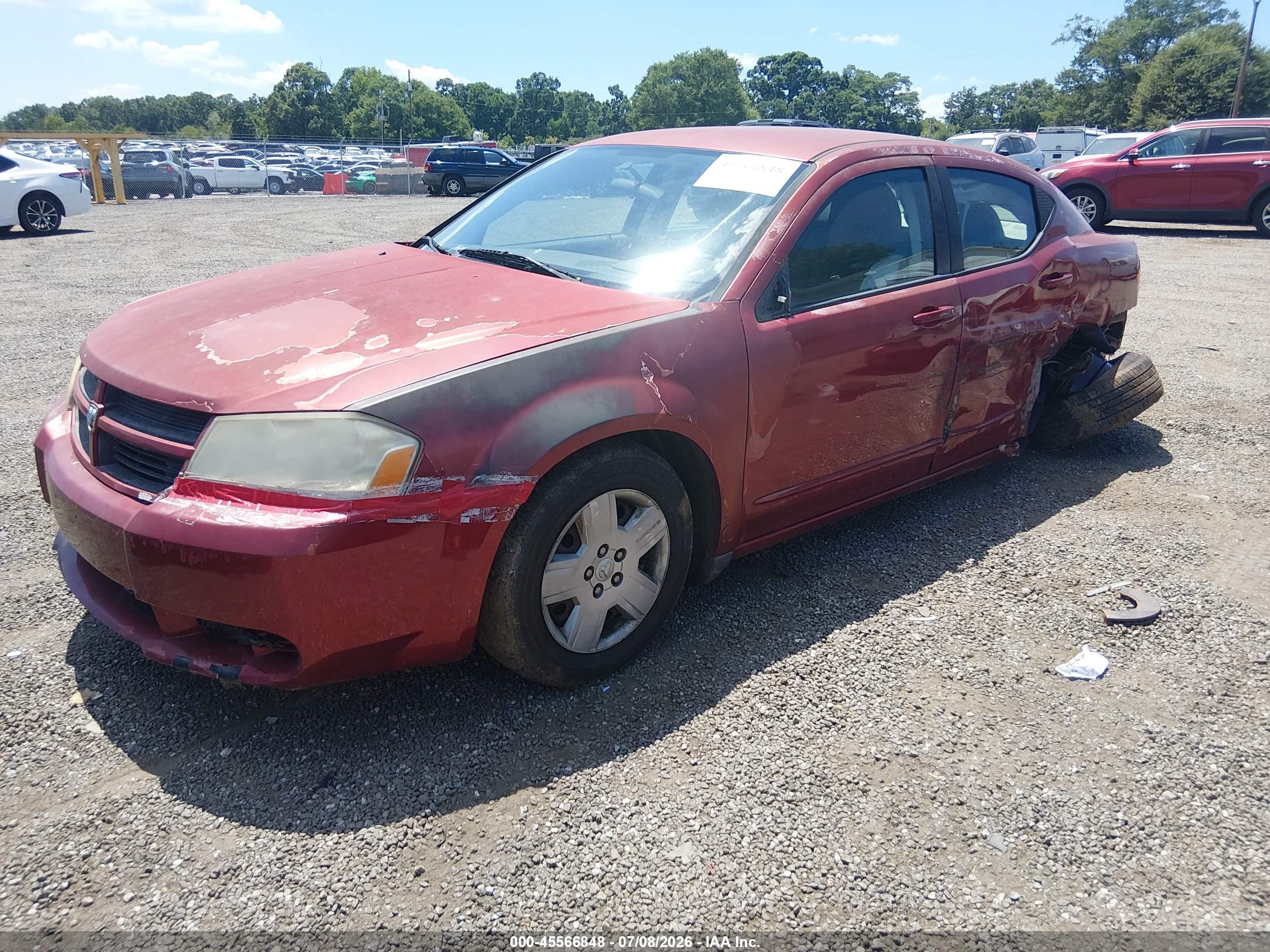 2008 Dodge Avenger Se Red vin: 1B3LC46K58N149511