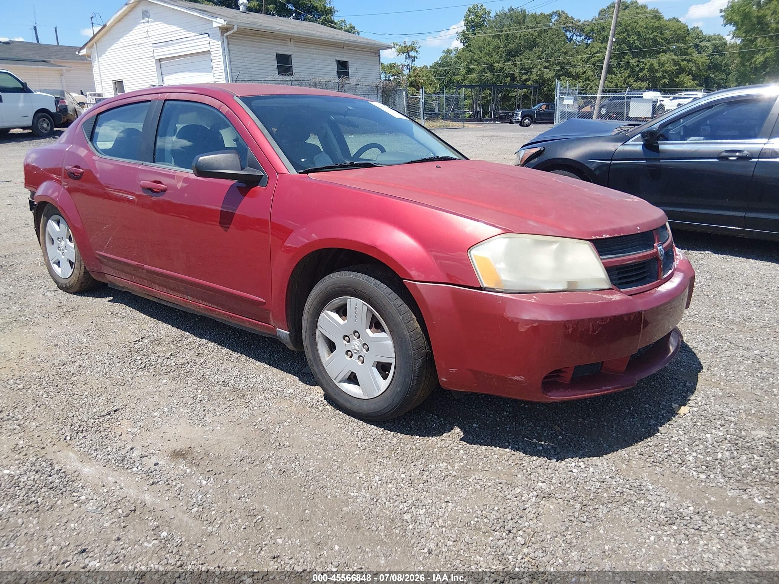 2008 Dodge Avenger Se Red vin: 1B3LC46K58N149511