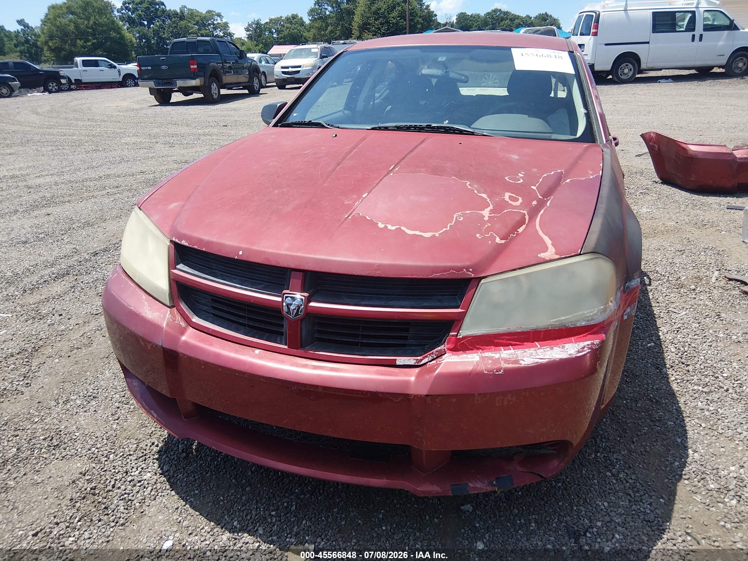 2008 Dodge Avenger Se Red vin: 1B3LC46K58N149511