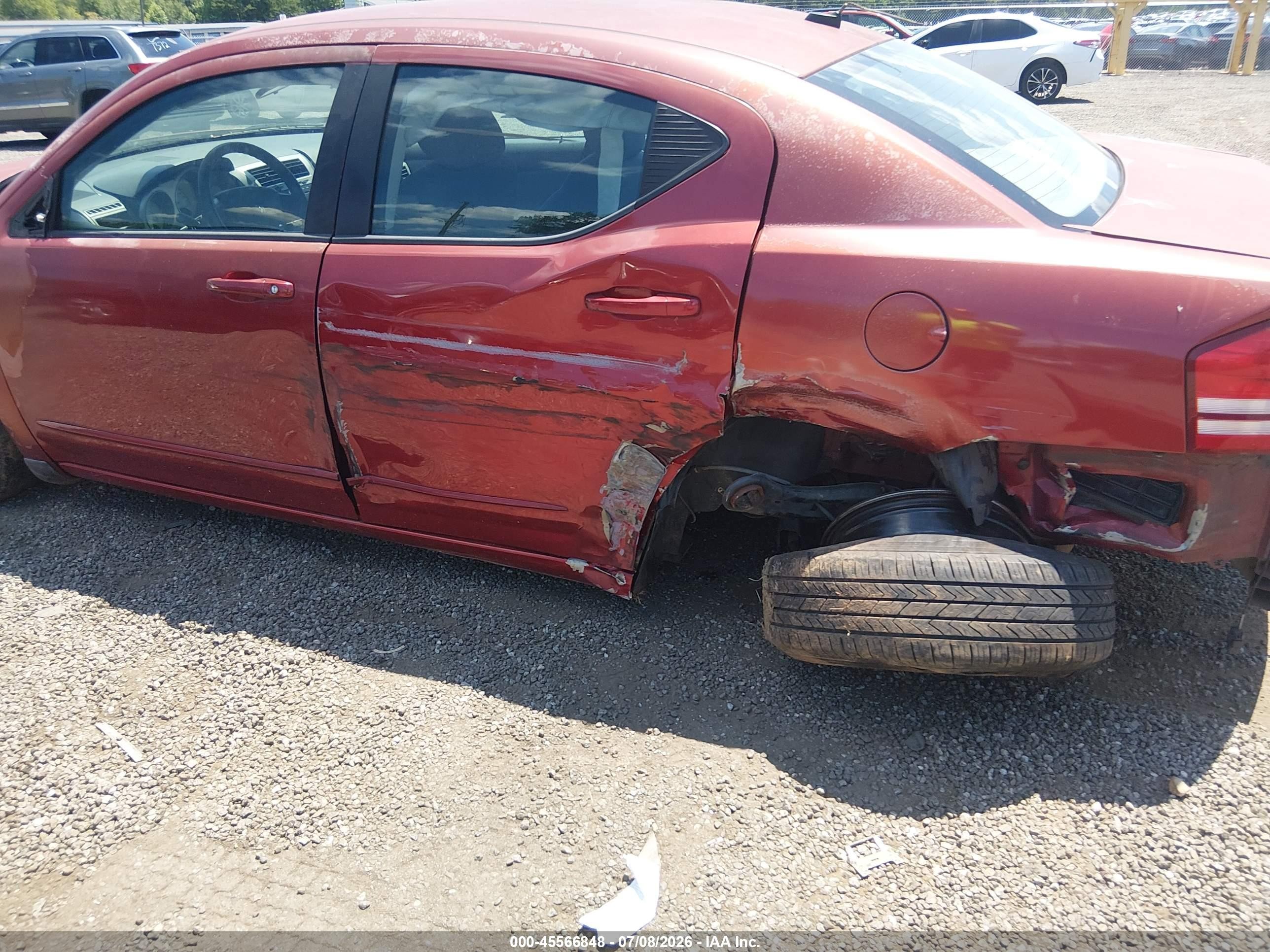 2008 Dodge Avenger Se Red vin: 1B3LC46K58N149511