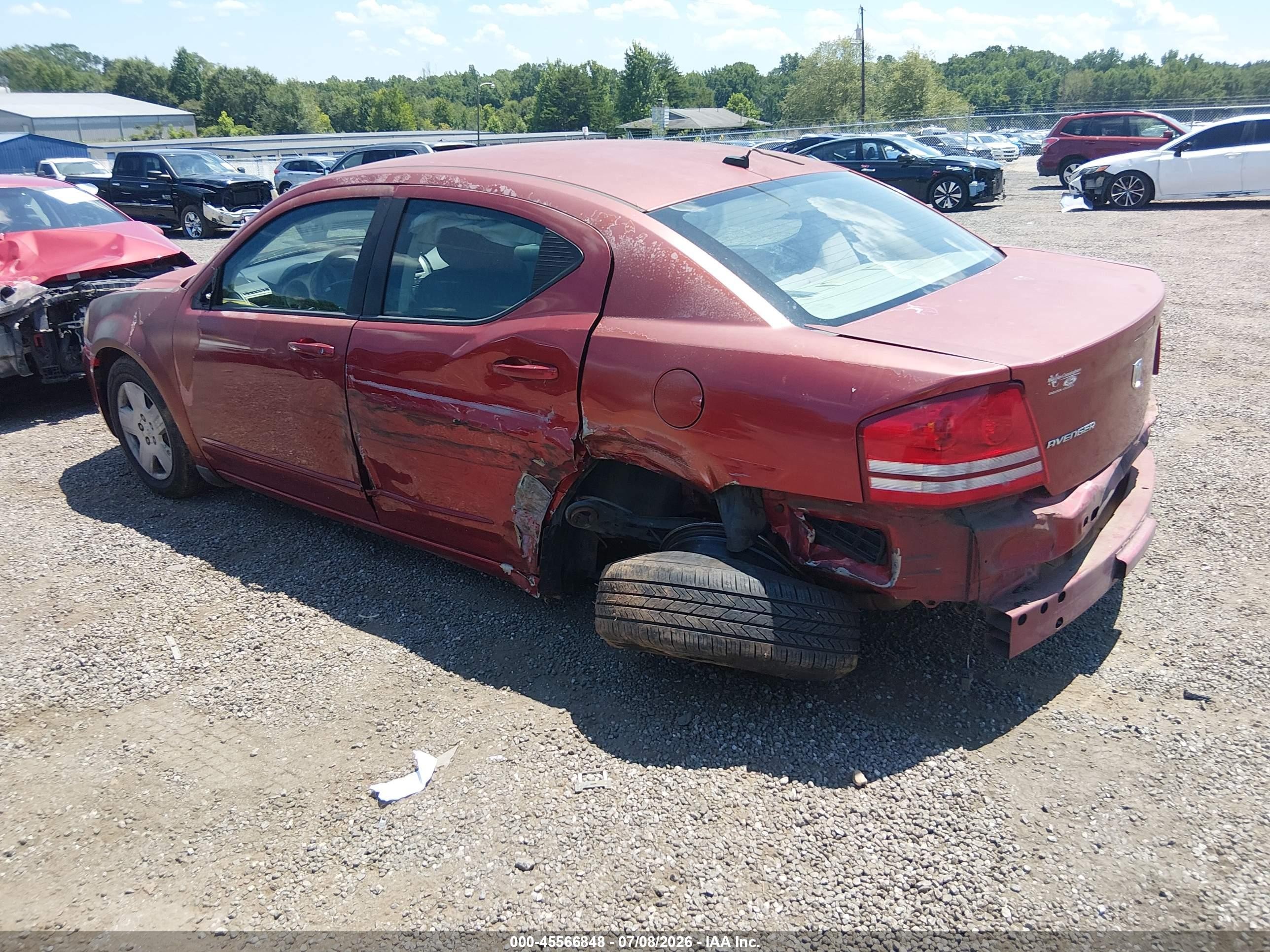 2008 Dodge Avenger Se Red vin: 1B3LC46K58N149511