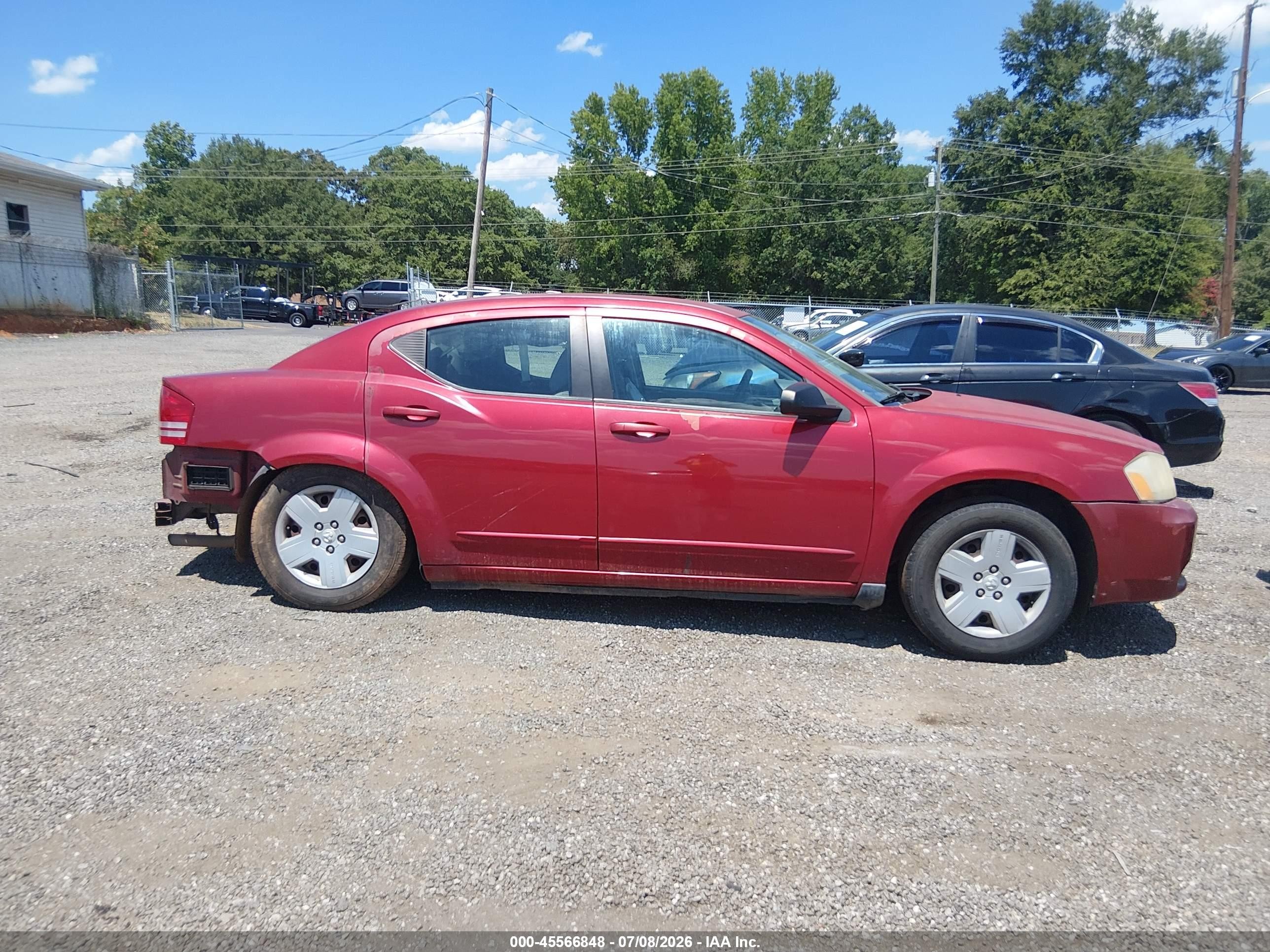 2008 Dodge Avenger Se Red vin: 1B3LC46K58N149511