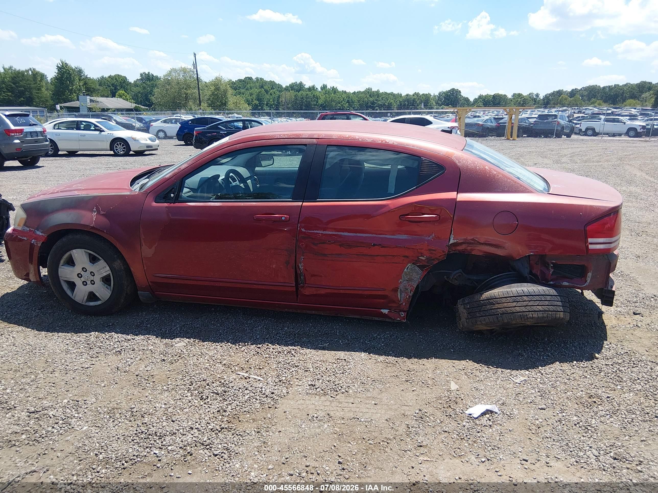2008 Dodge Avenger Se Red vin: 1B3LC46K58N149511