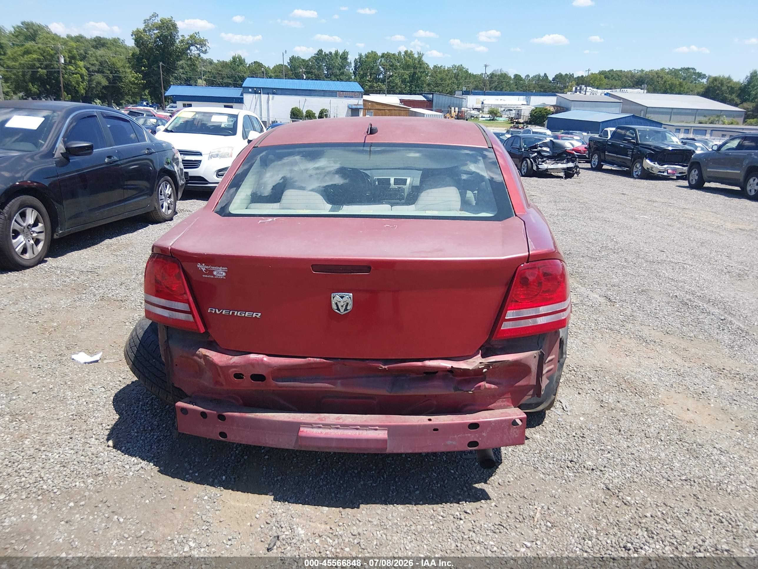 2008 Dodge Avenger Se Red vin: 1B3LC46K58N149511
