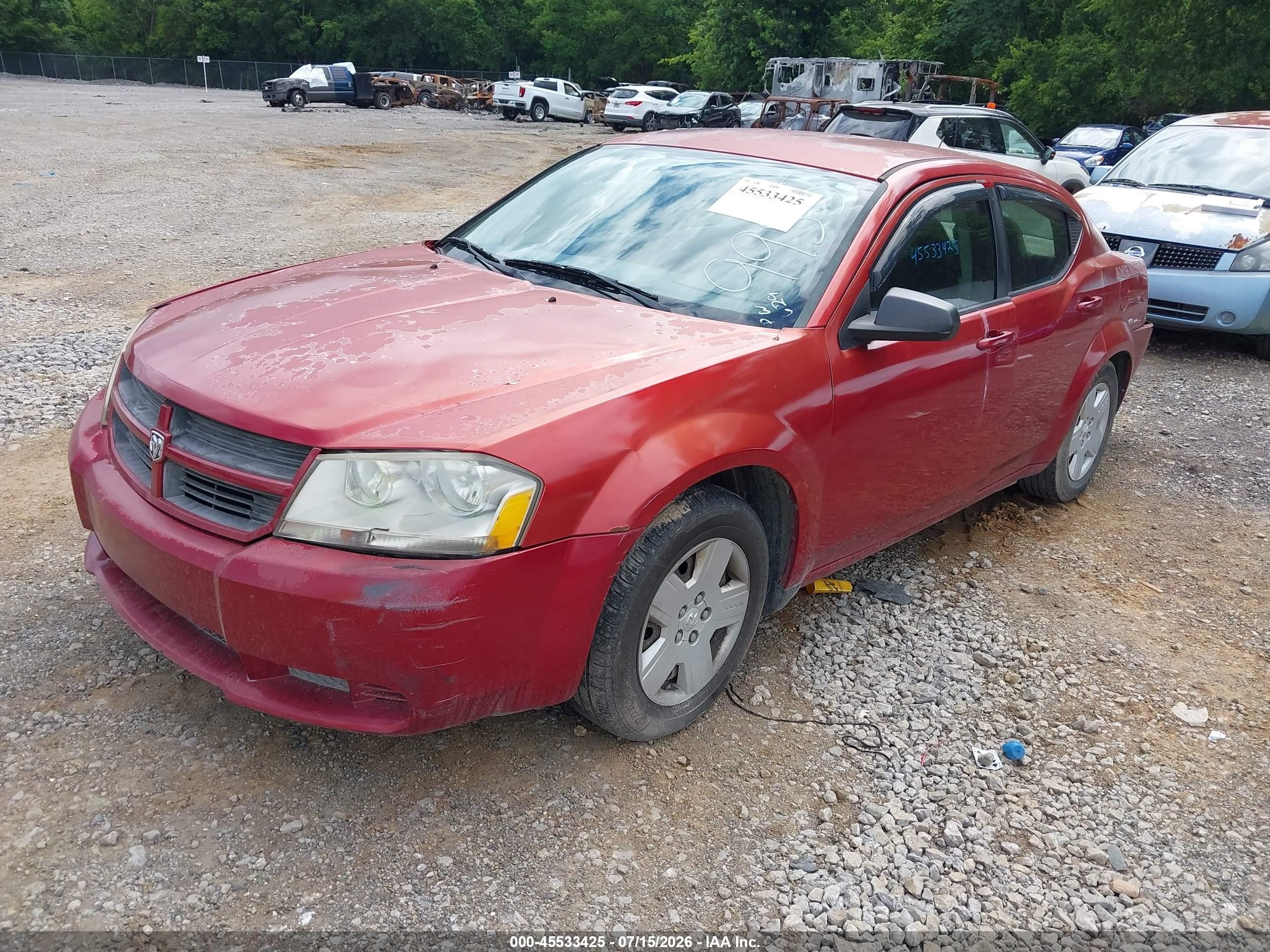 2008 Dodge Avenger Se Красный vin: 1B3LC46K68N109955