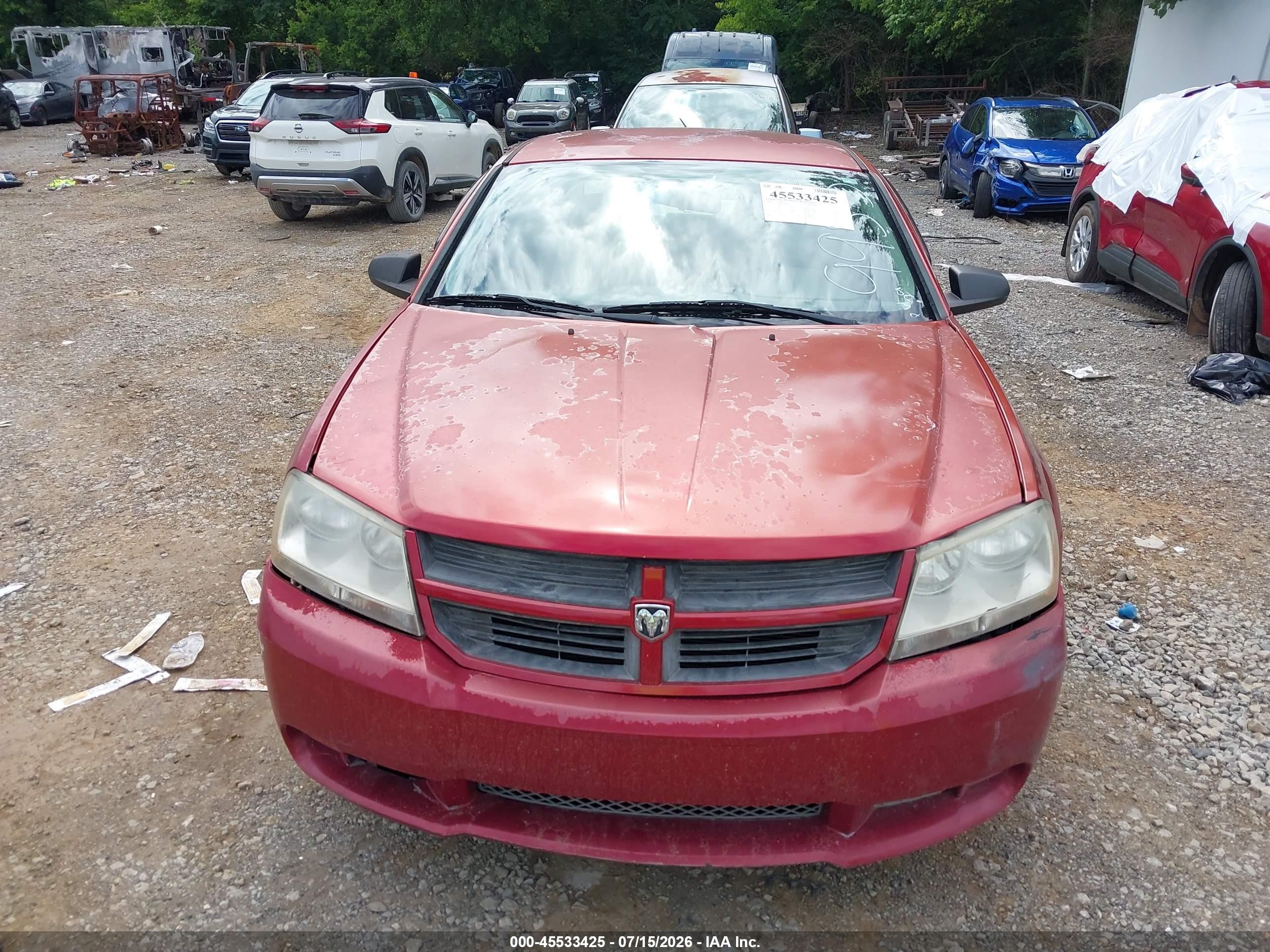 2008 Dodge Avenger Se Красный vin: 1B3LC46K68N109955