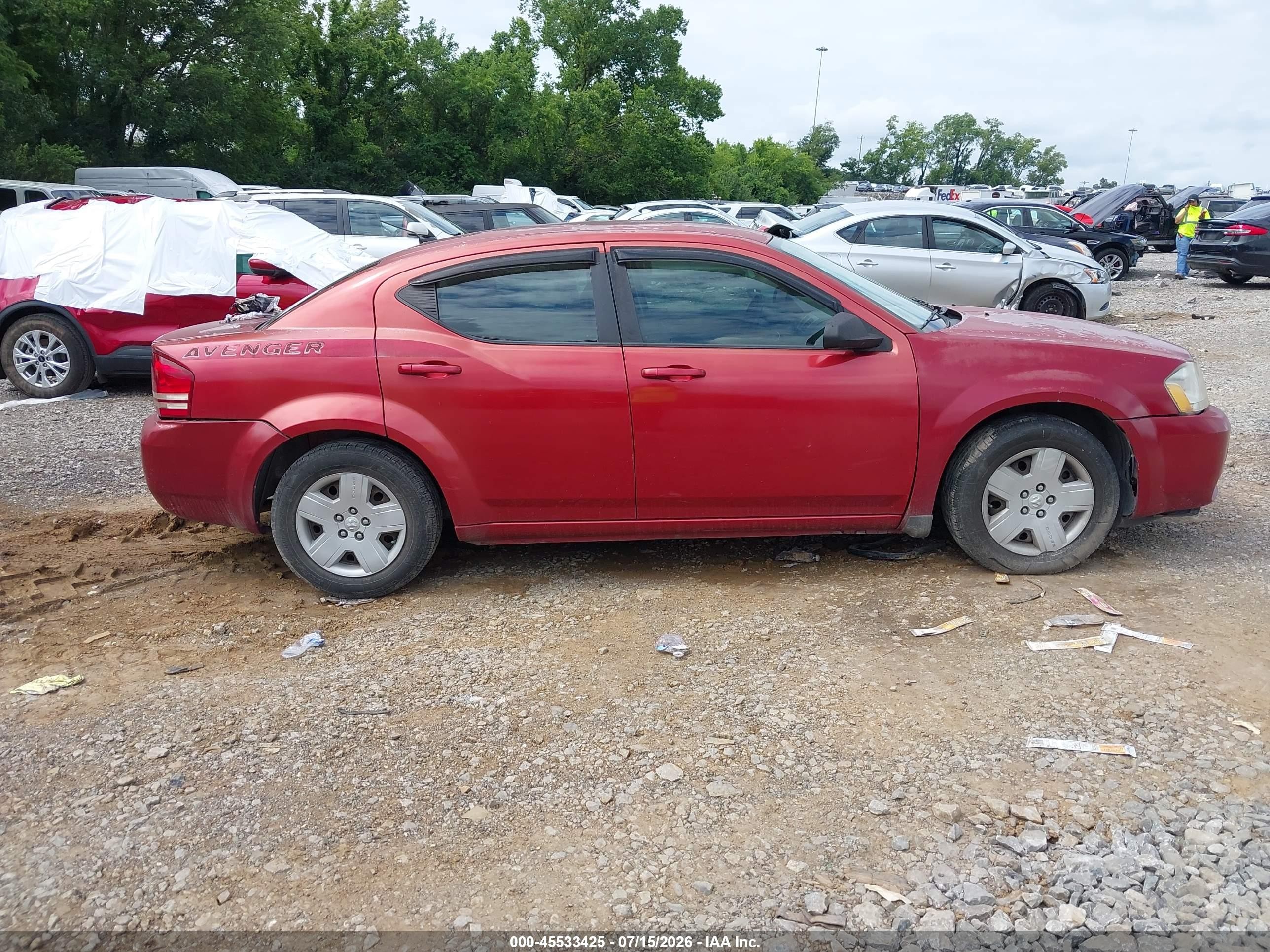 2008 Dodge Avenger Se Красный vin: 1B3LC46K68N109955