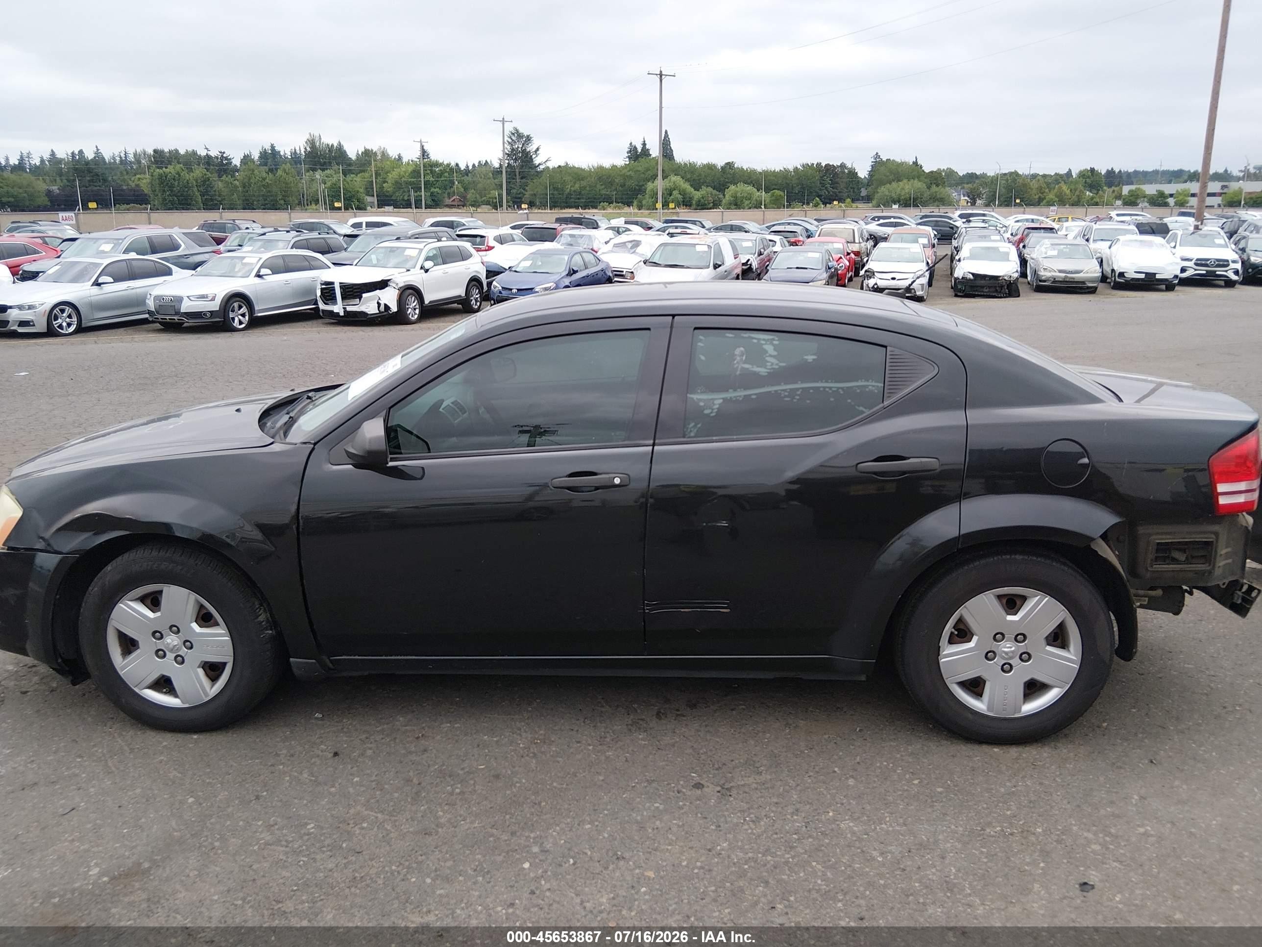 2008 Dodge Avenger Se Black vin: 1B3LC46K68N286375