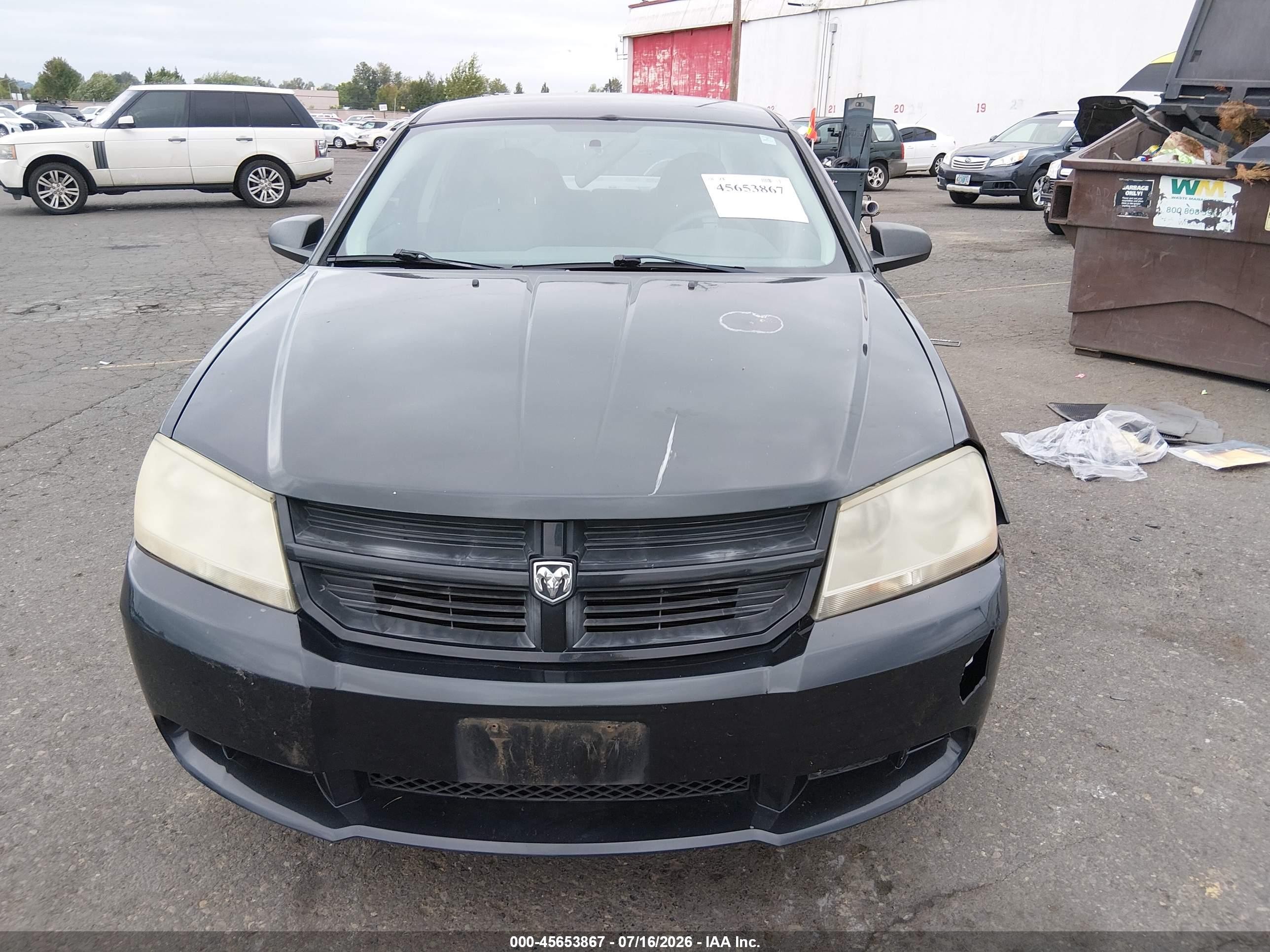 2008 Dodge Avenger Se Black vin: 1B3LC46K68N286375