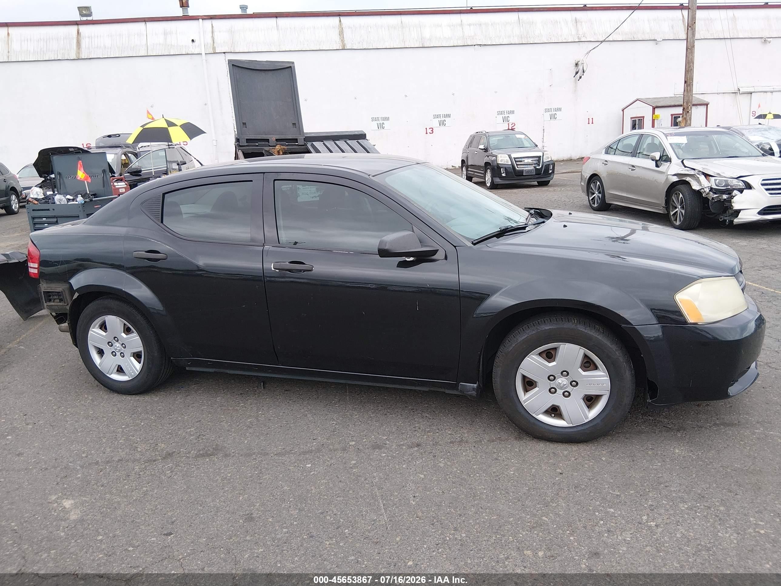 2008 Dodge Avenger Se Black vin: 1B3LC46K68N286375