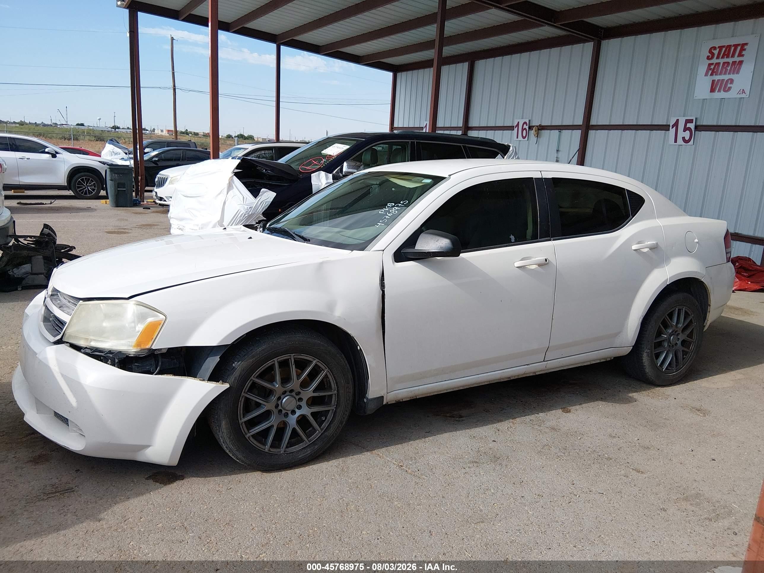 2008 Dodge Avenger Se White vin: 1B3LC46K88N622933