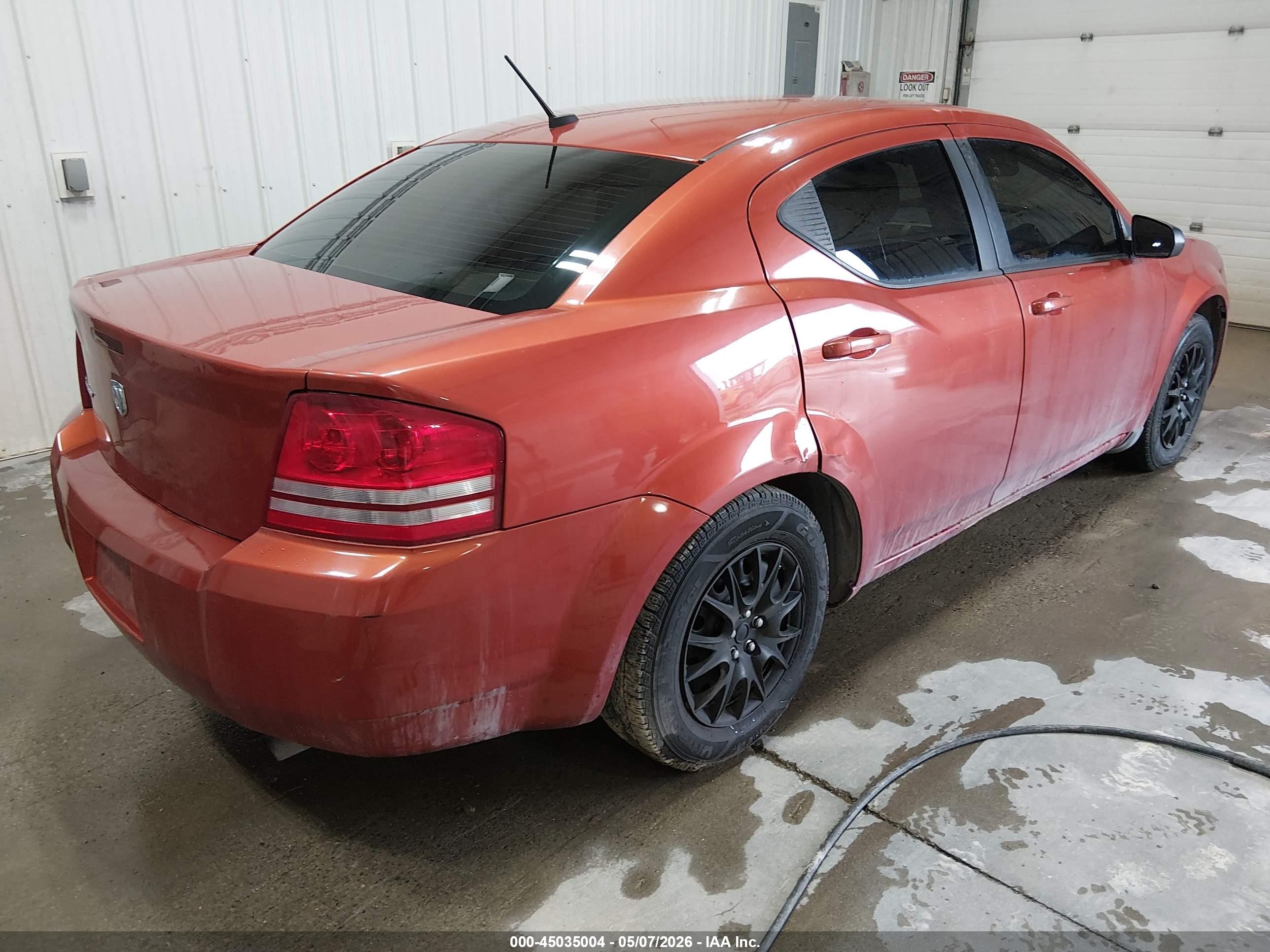 2008 Dodge Avenger Se Orange vin: 1B3LC46K98N691565