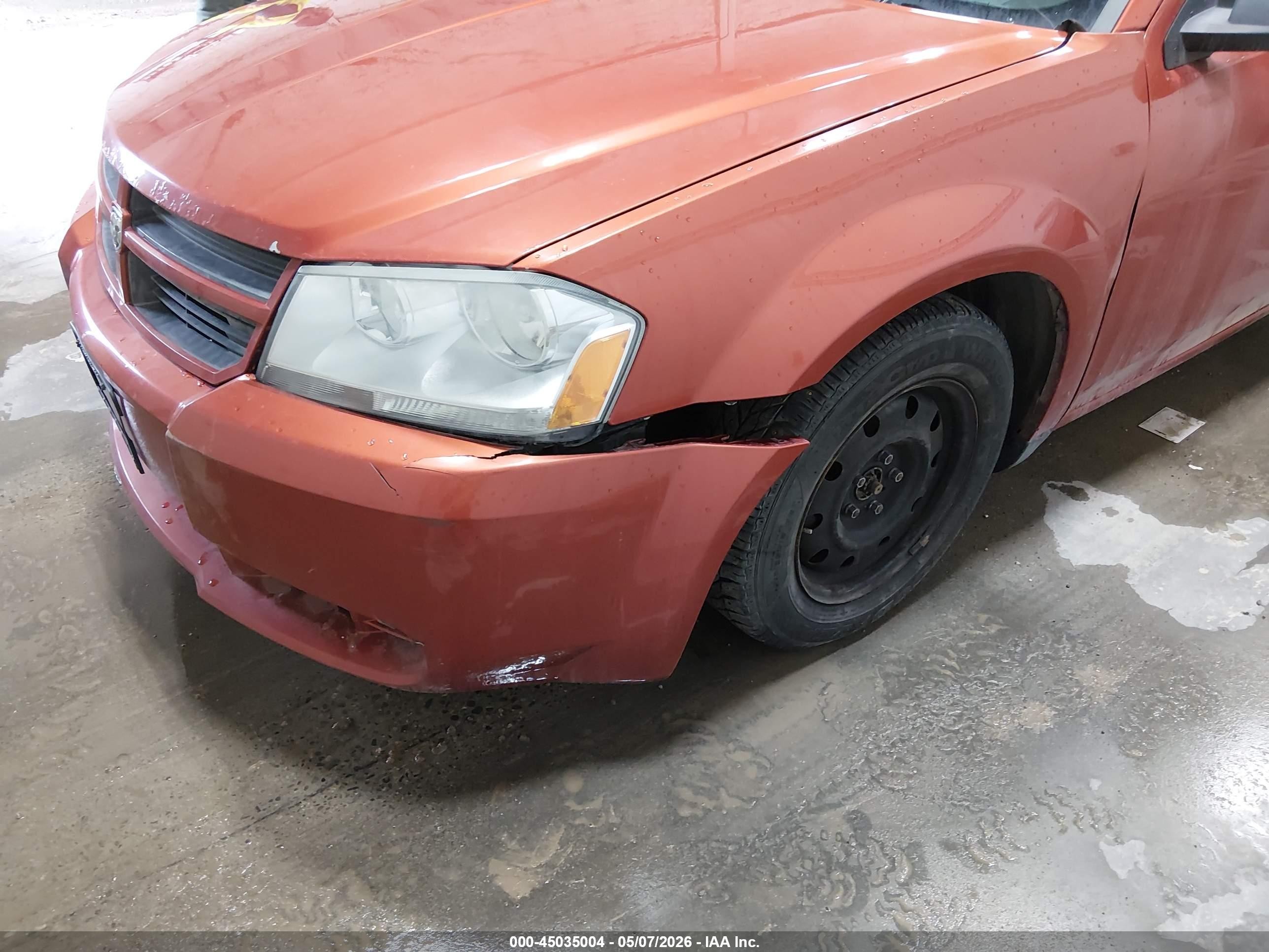 2008 Dodge Avenger Se Orange vin: 1B3LC46K98N691565