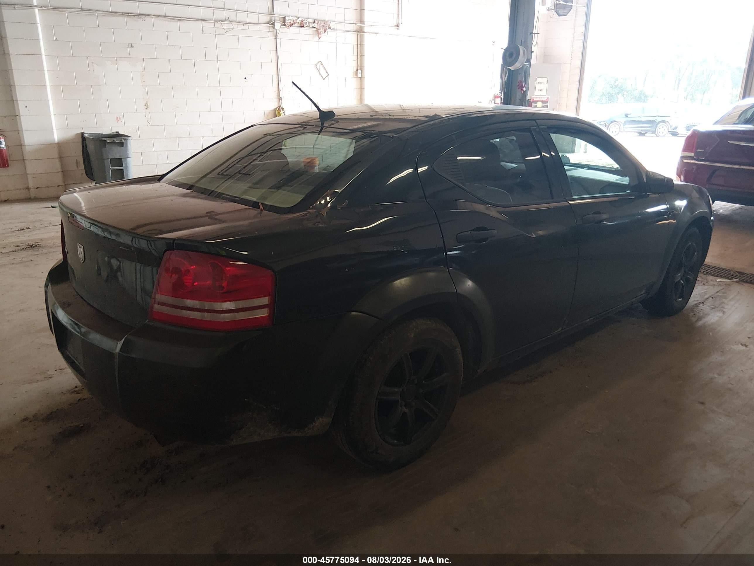 2008 Dodge Avenger Se Black vin: 1B3LC46KX8N295953