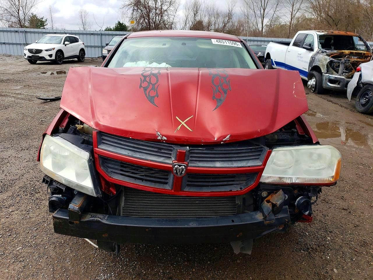 2008 Dodge Avenger Se Red vin: 1B3LC46KX8N606748