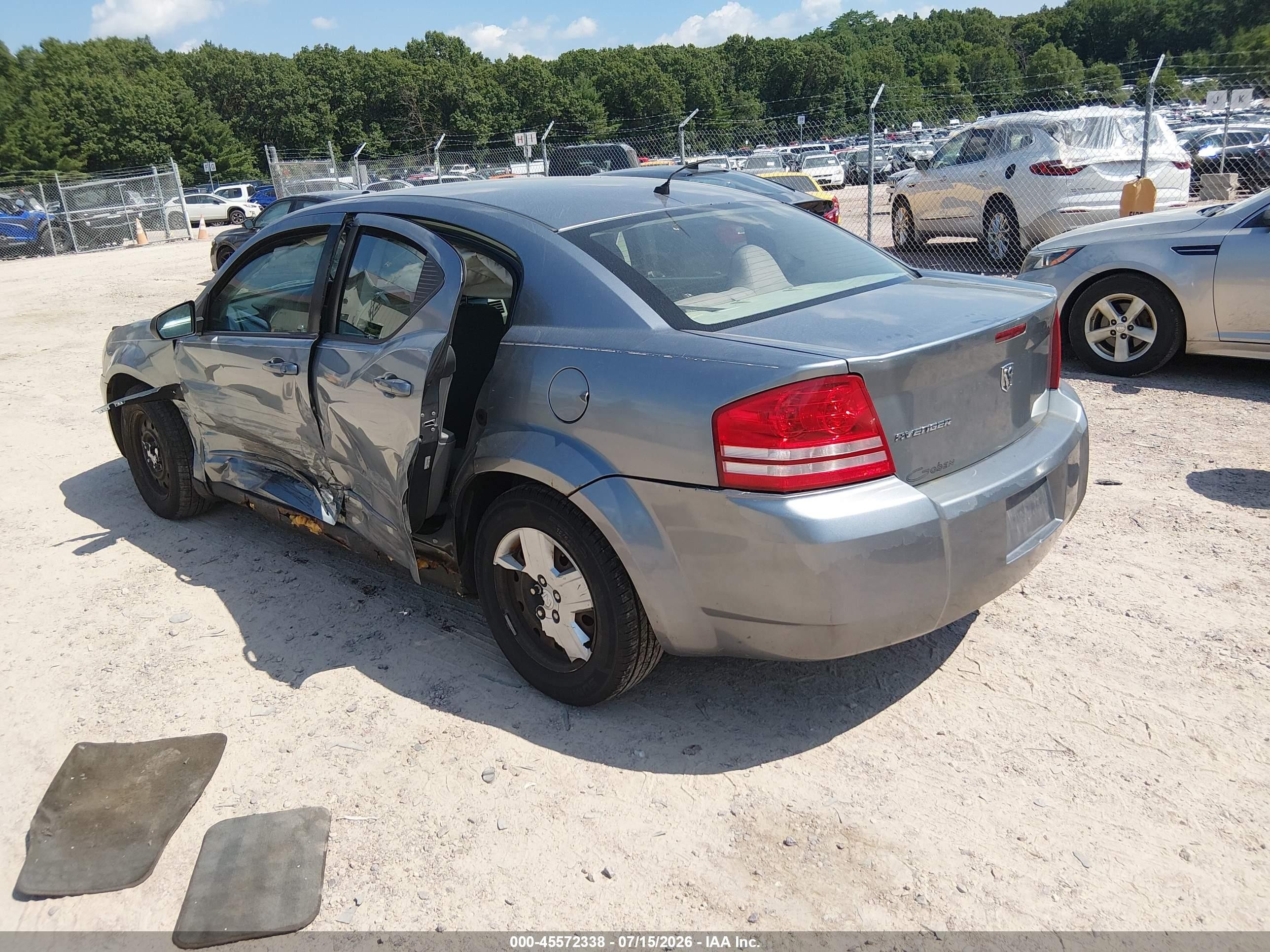 2008 Dodge Avenger Se Gray vin: 1B3LC46KX8N687024