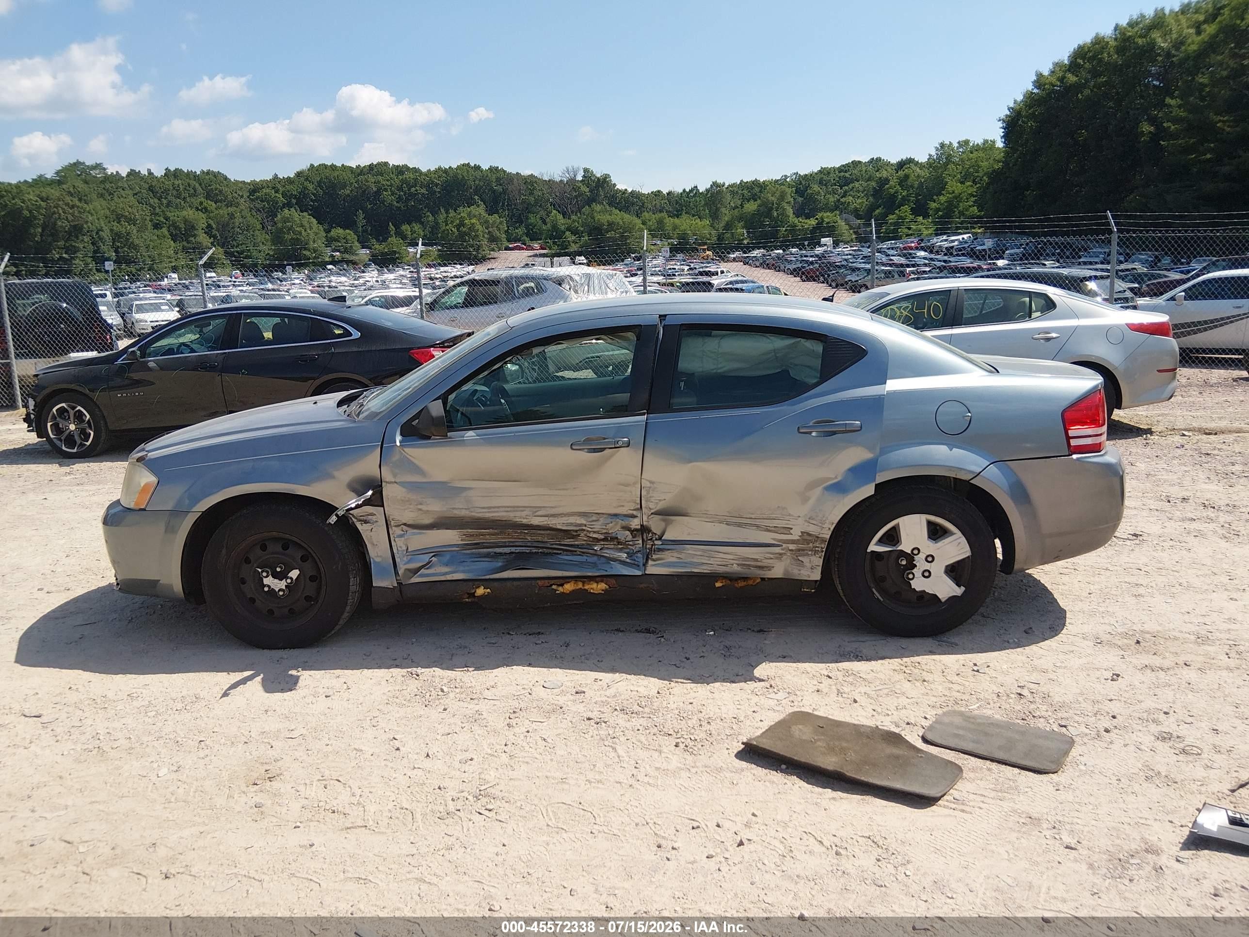 2008 Dodge Avenger Se Gray vin: 1B3LC46KX8N687024