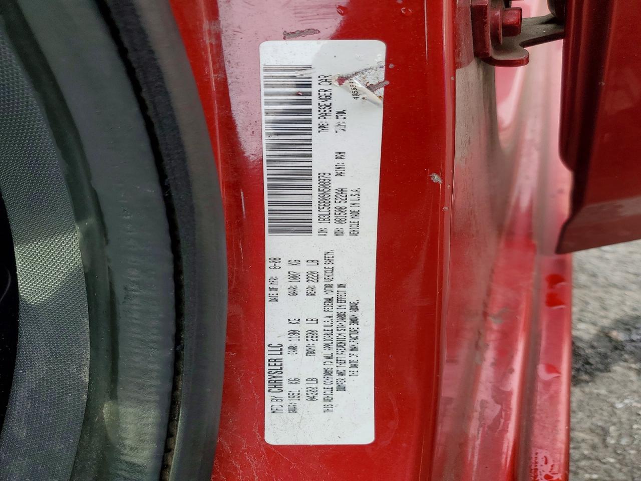 2009 Dodge Avenger Sxt Maroon vin: 1B3LC56B09N508979