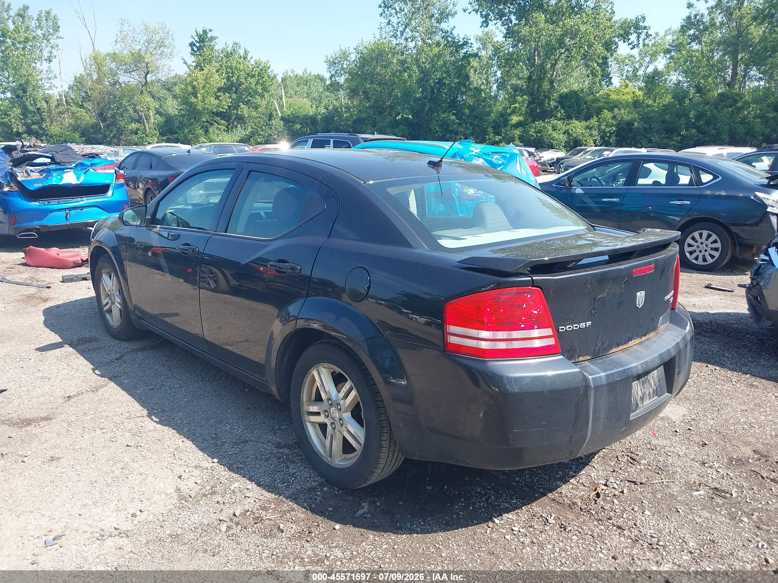 2009 Dodge Avenger Sxt Black vin: 1B3LC56B19N526097
