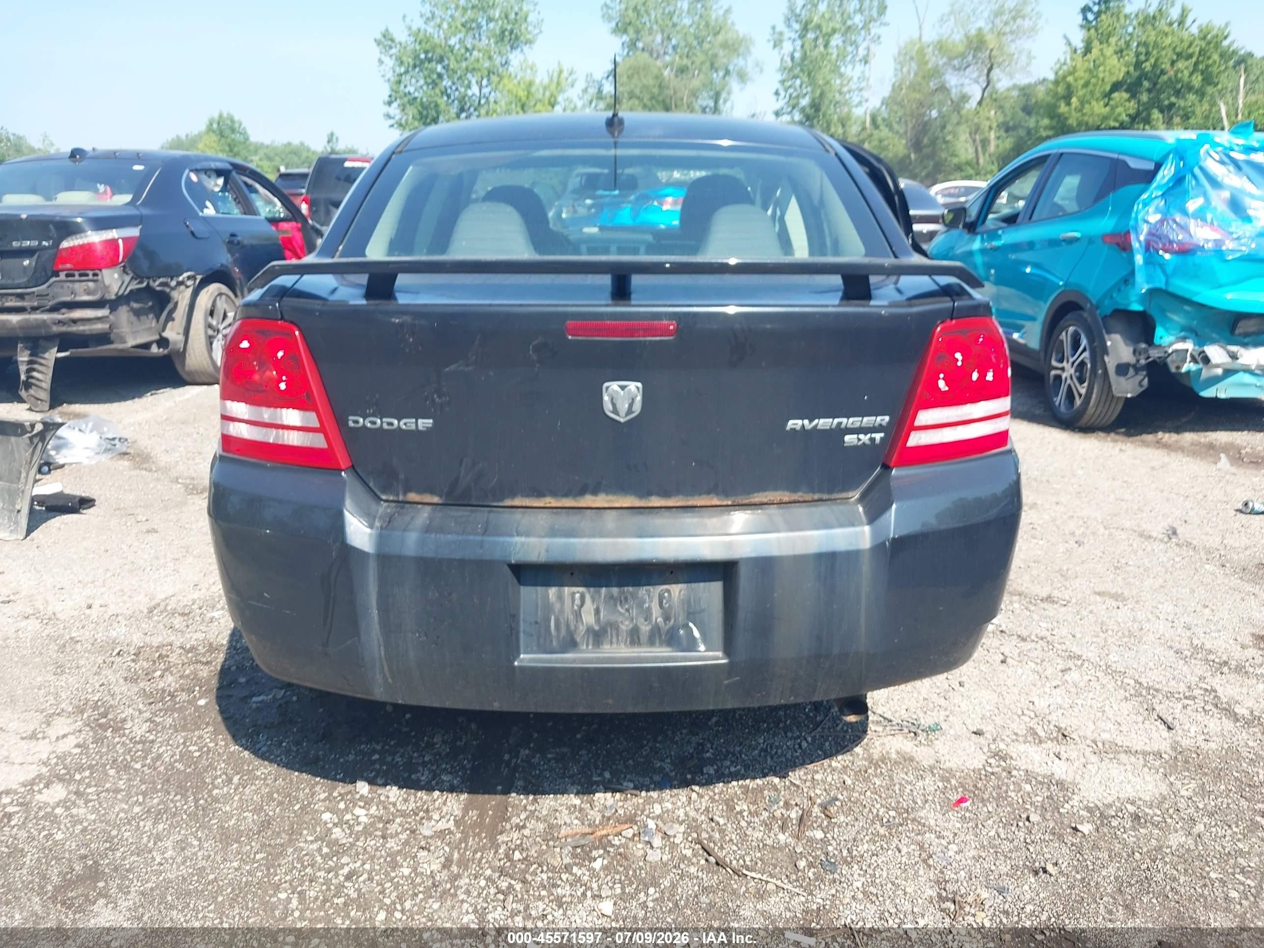 2009 Dodge Avenger Sxt Black vin: 1B3LC56B19N526097
