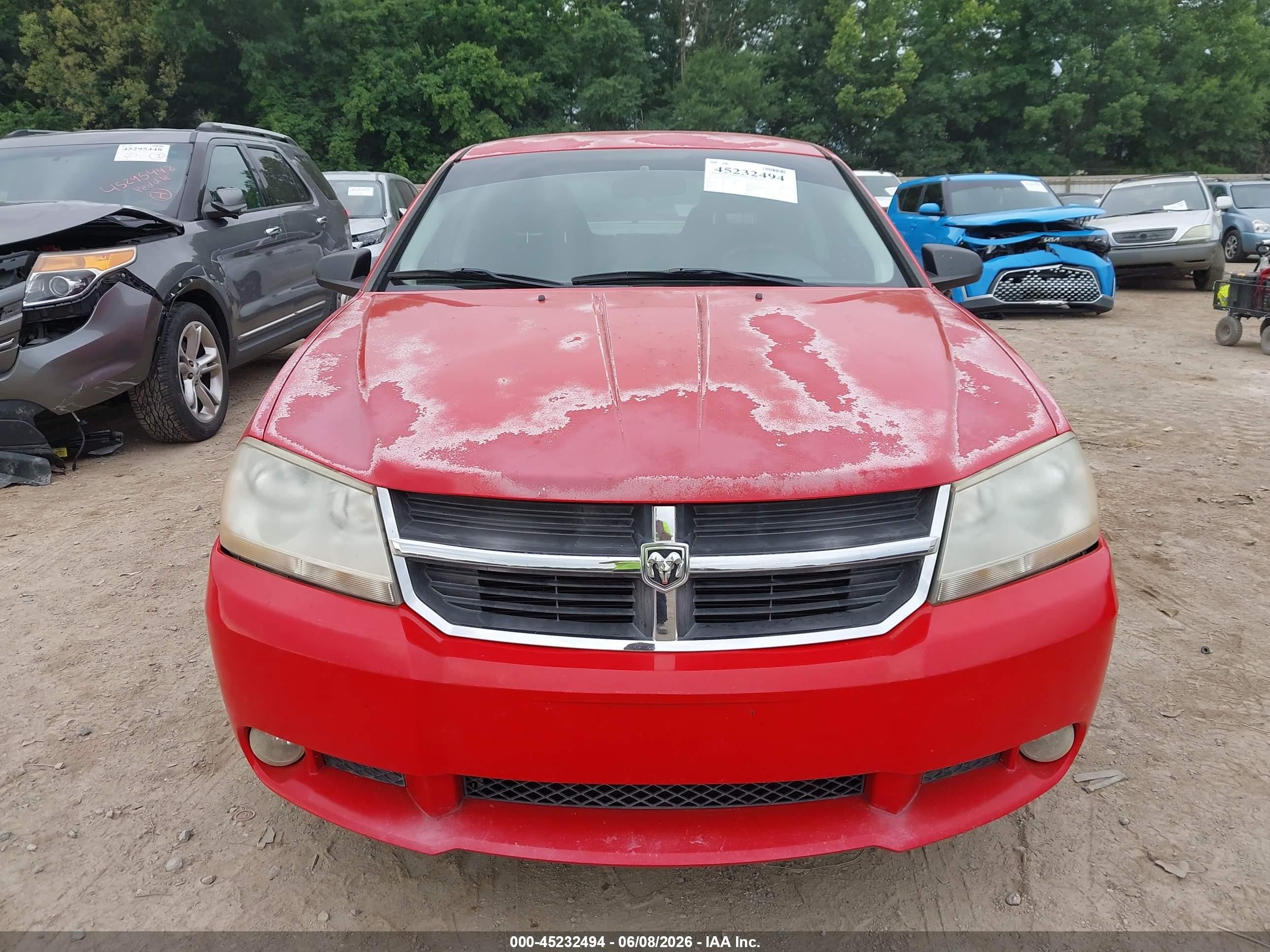 2009 Dodge Avenger R/t Red vin: 1B3LC56B19N528920