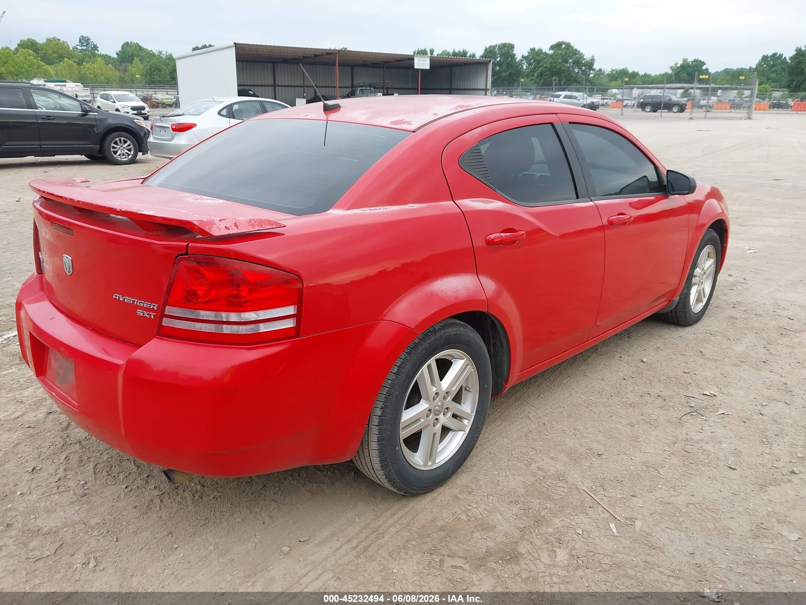 2009 Dodge Avenger R/t Red vin: 1B3LC56B19N528920
