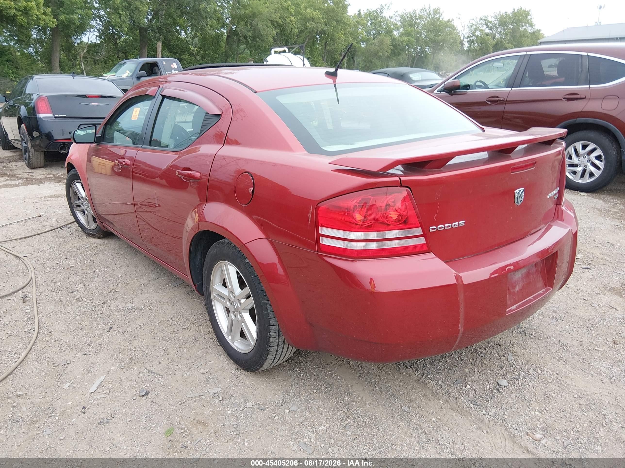 2009 Dodge Avenger Sxt Red vin: 1B3LC56B19N531901