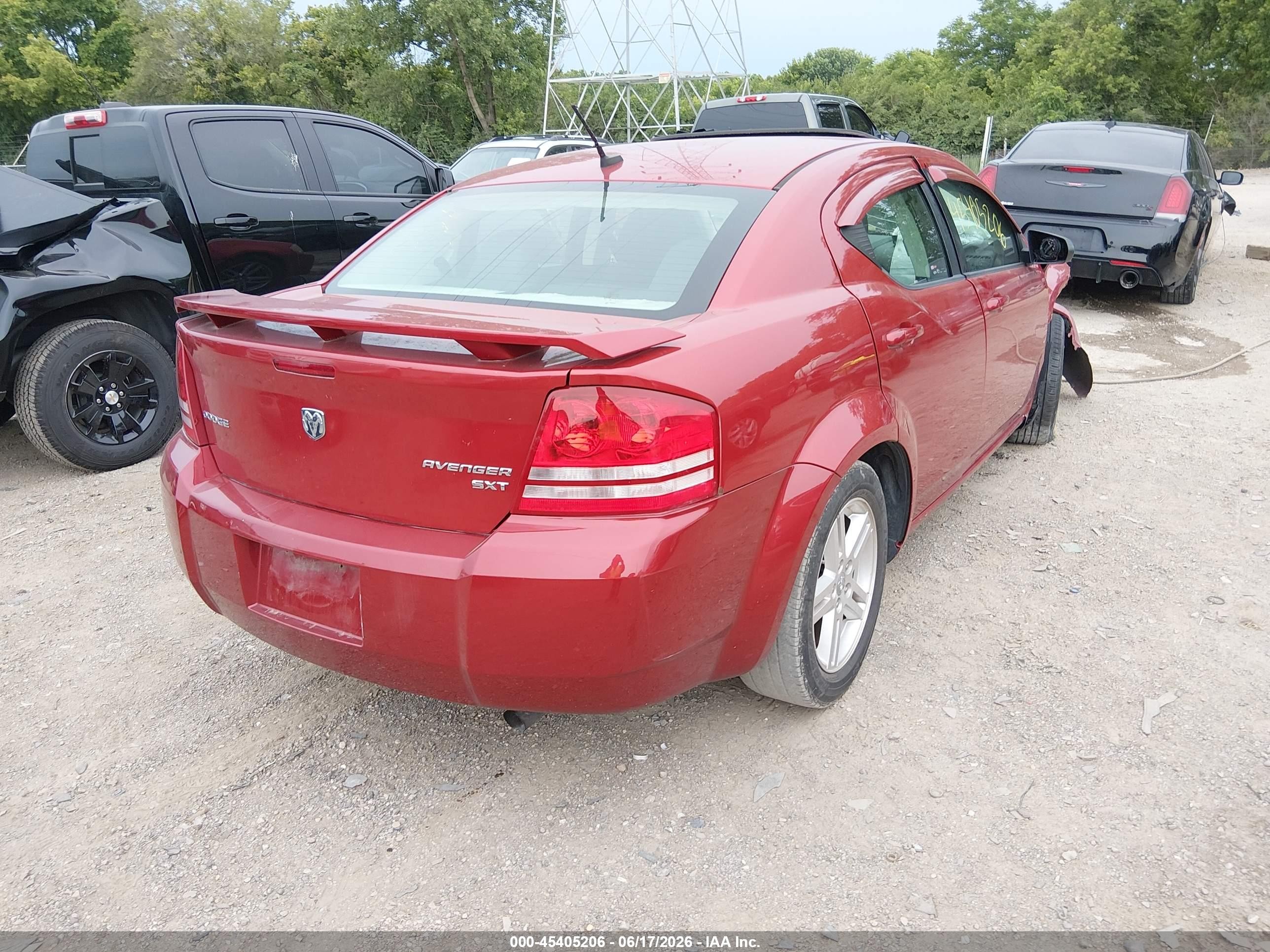 2009 Dodge Avenger Sxt Red vin: 1B3LC56B19N531901