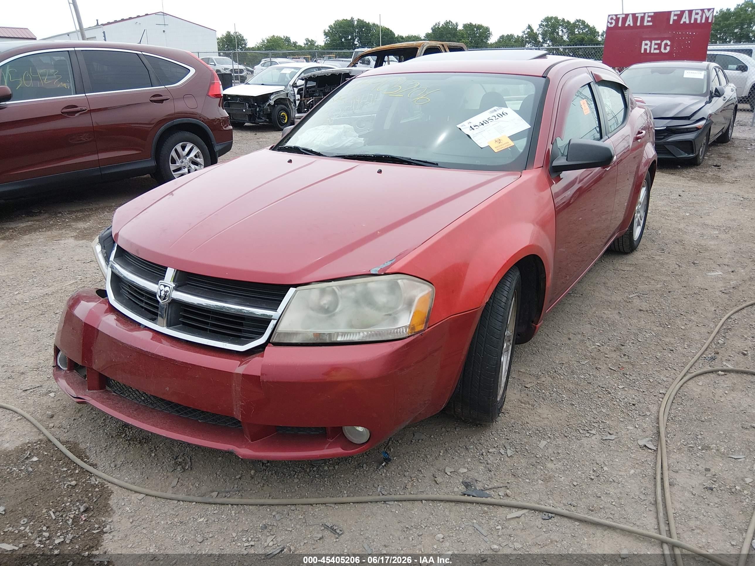 2009 Dodge Avenger Sxt Red vin: 1B3LC56B19N531901