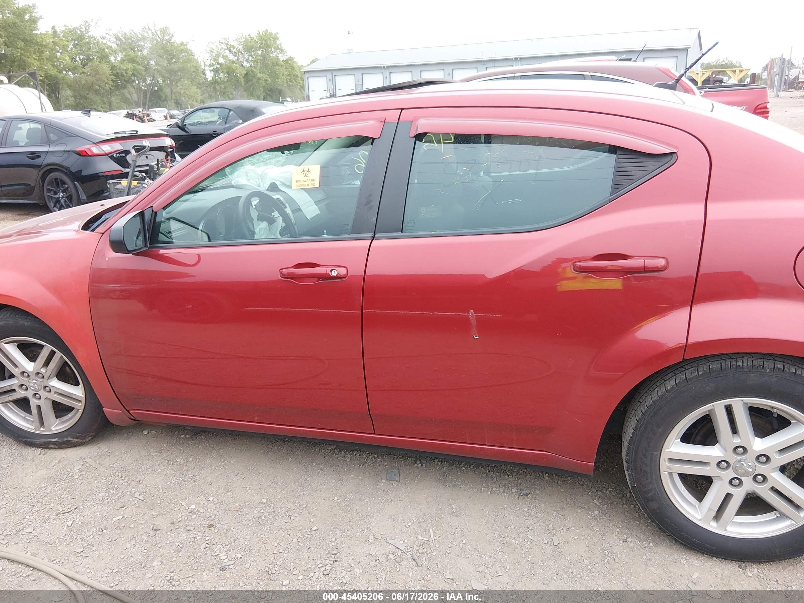 2009 Dodge Avenger Sxt Red vin: 1B3LC56B19N531901