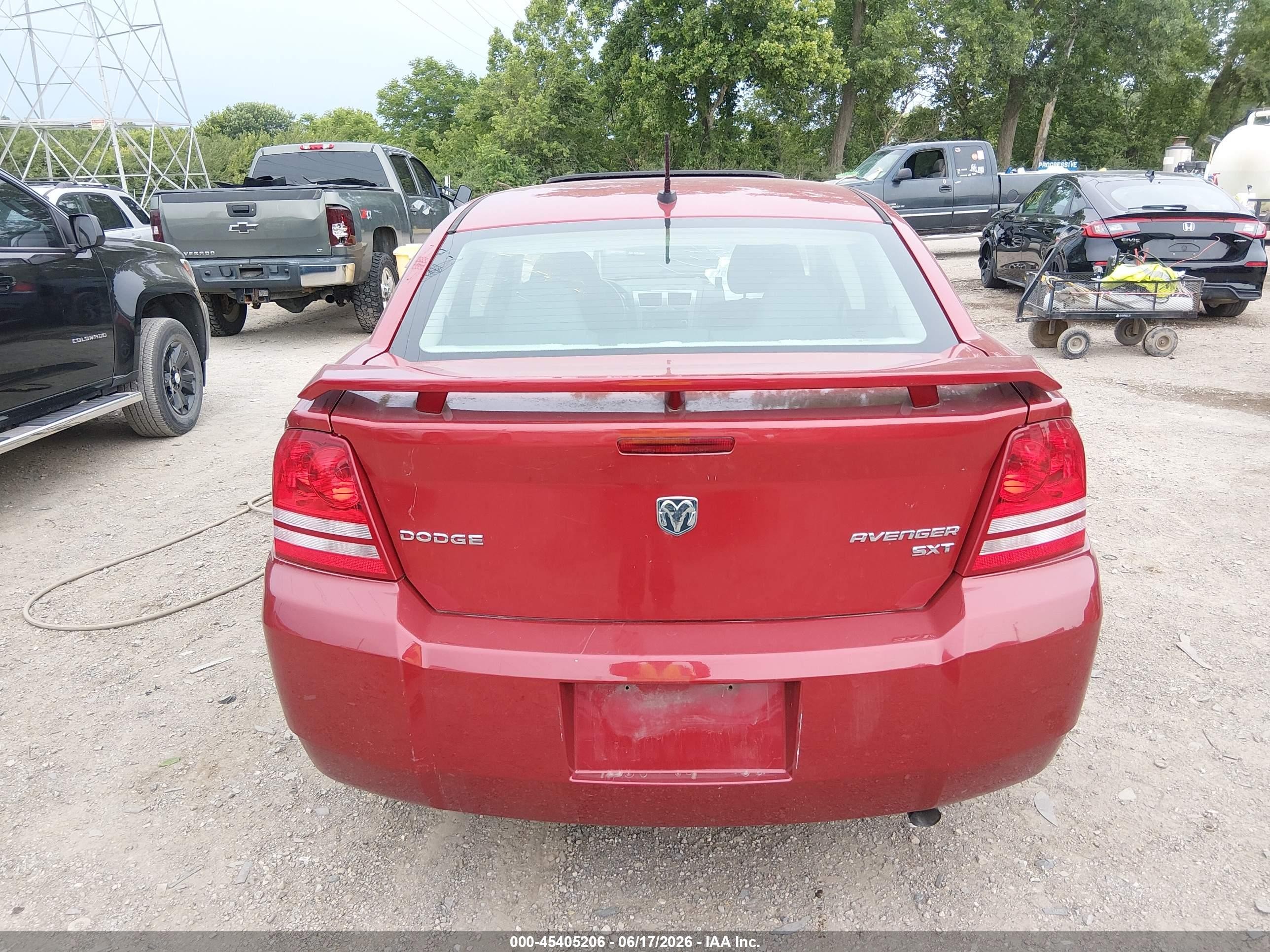 2009 Dodge Avenger Sxt Red vin: 1B3LC56B19N531901