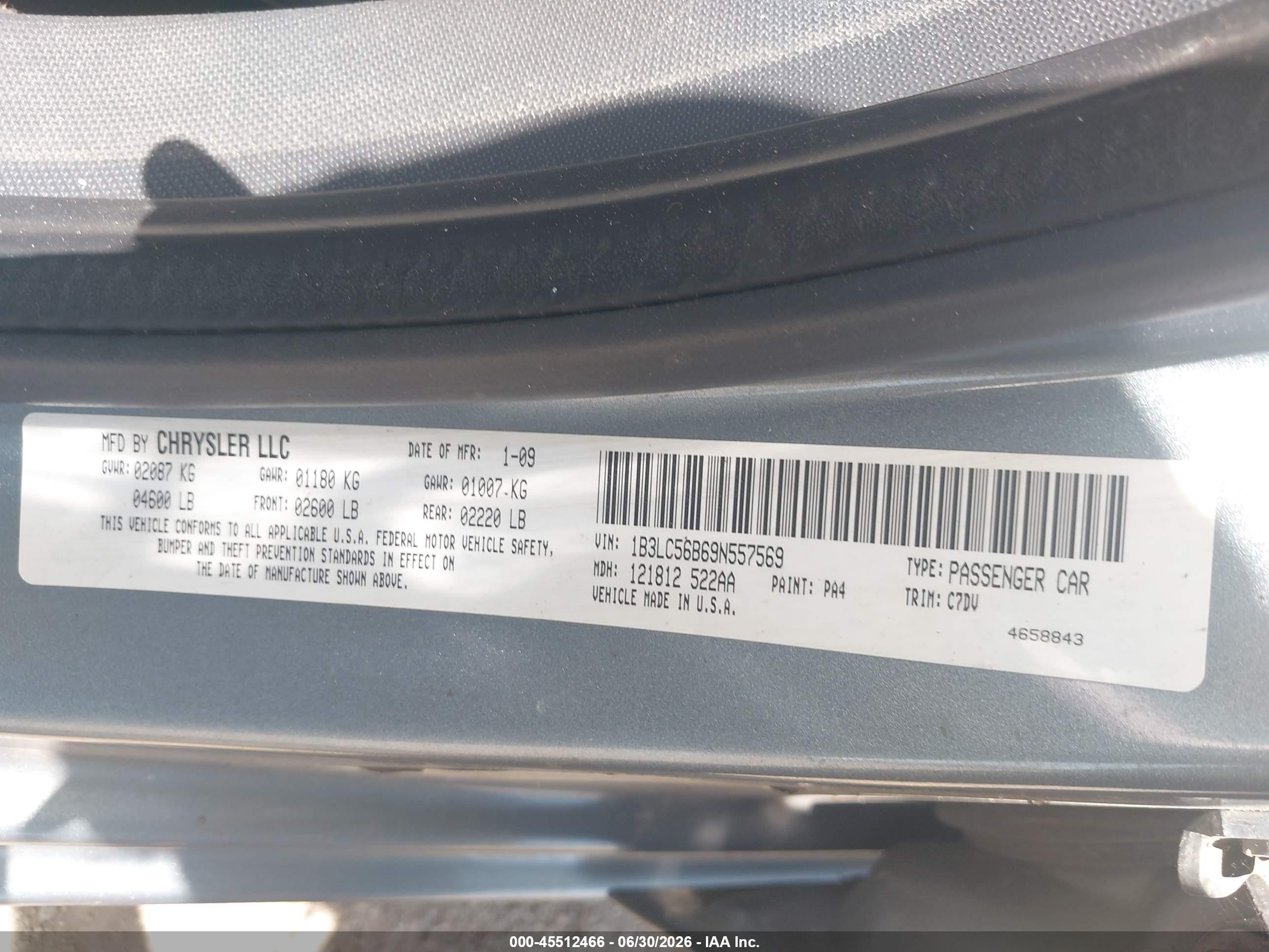 2009 Dodge Avenger Sxt Silver vin: 1B3LC56B69N557569
