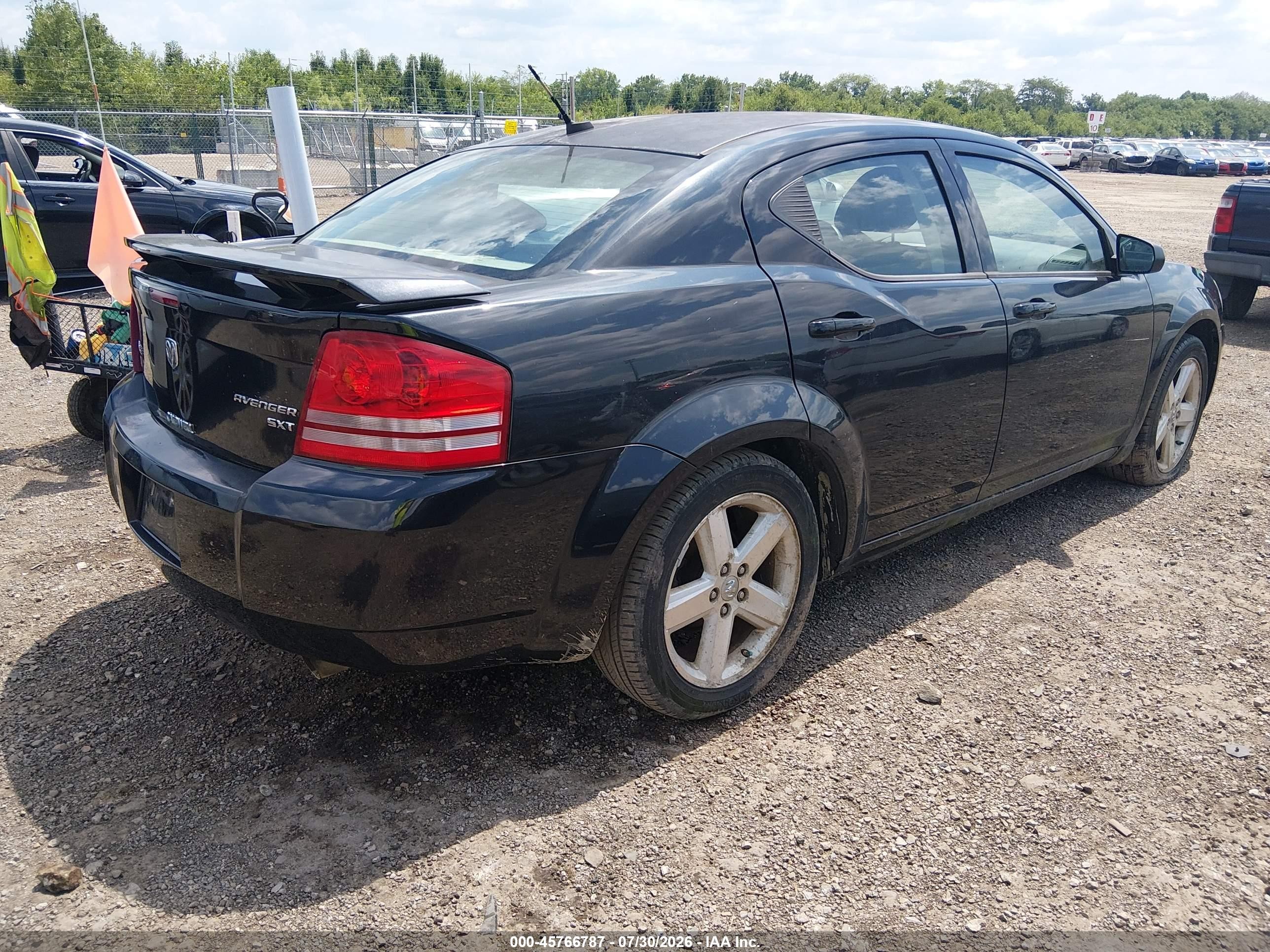 2009 Dodge Avenger Sxt Black vin: 1B3LC56D79N532116