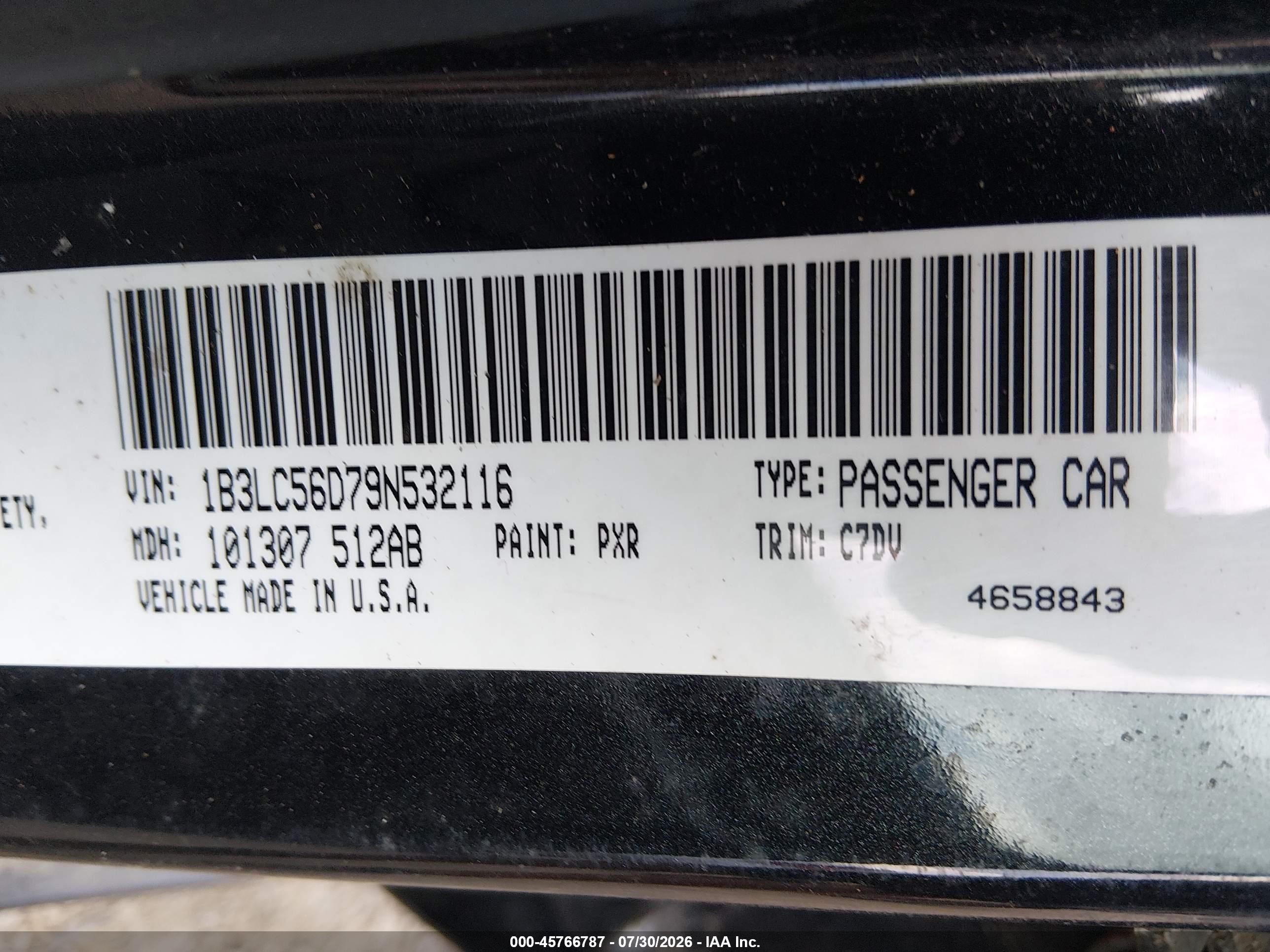 2009 Dodge Avenger Sxt Black vin: 1B3LC56D79N532116