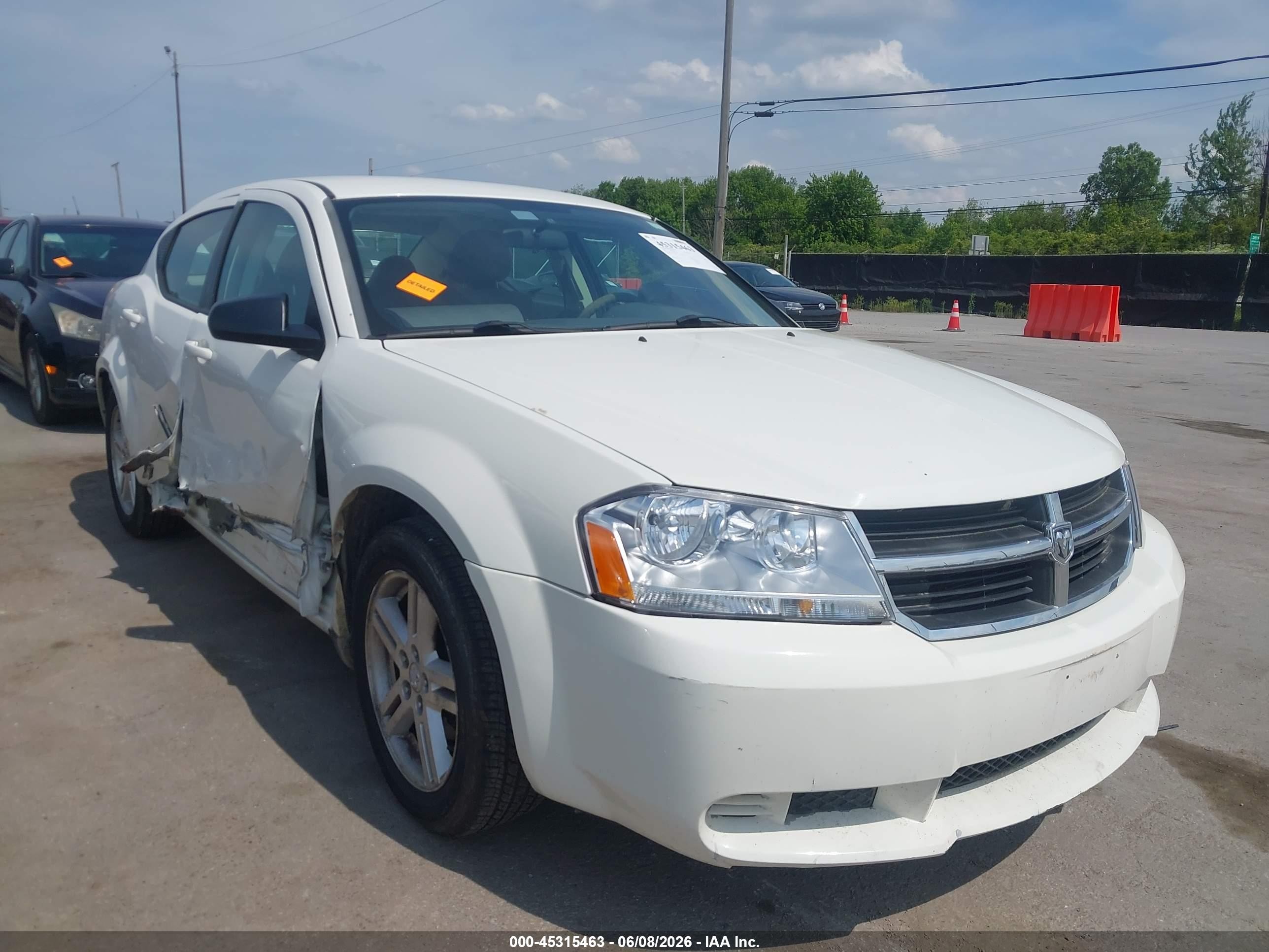 2008 Dodge Avenger Sxt White vin: 1B3LC56J58N175409