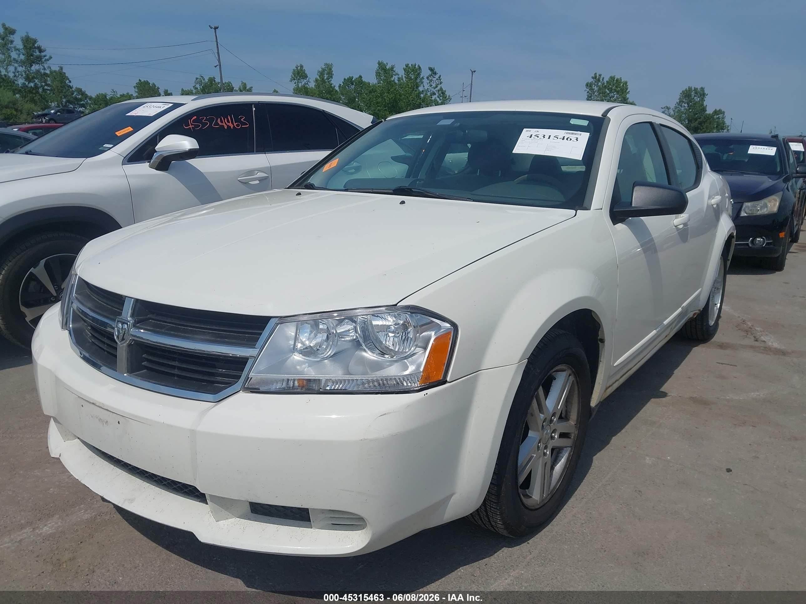 2008 Dodge Avenger Sxt White vin: 1B3LC56J58N175409