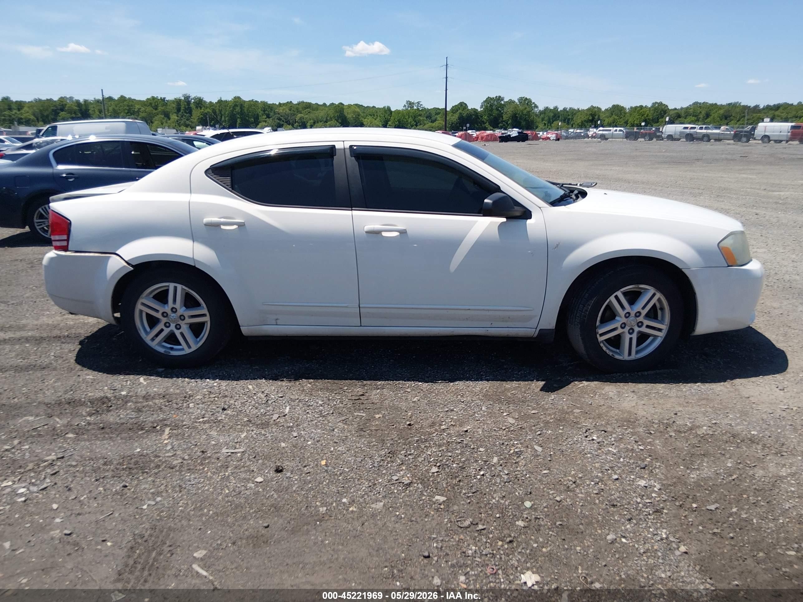 2008 Dodge Avenger Sxt White vin: 1B3LC56JX8N252937