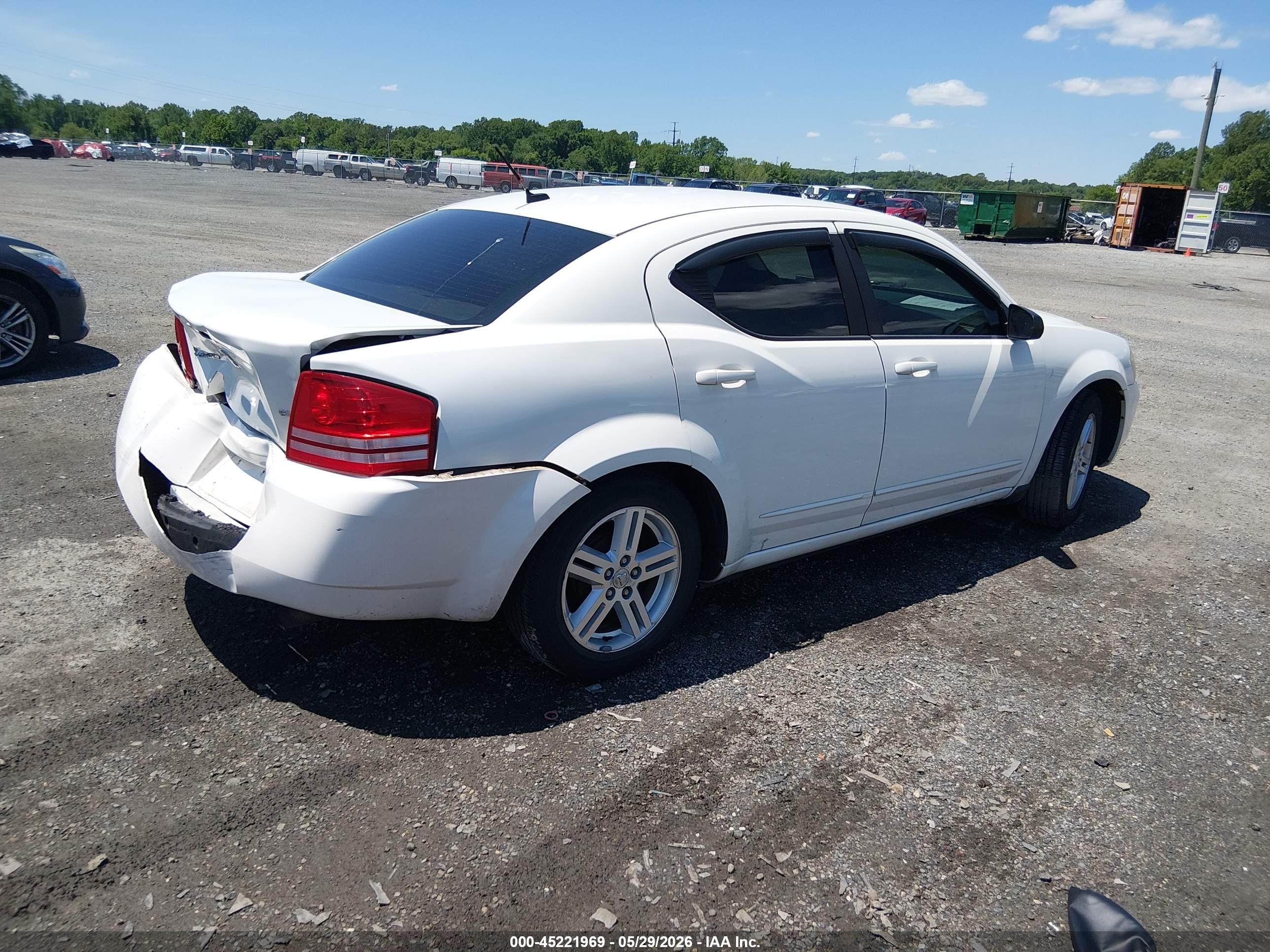 2008 Dodge Avenger Sxt White vin: 1B3LC56JX8N252937