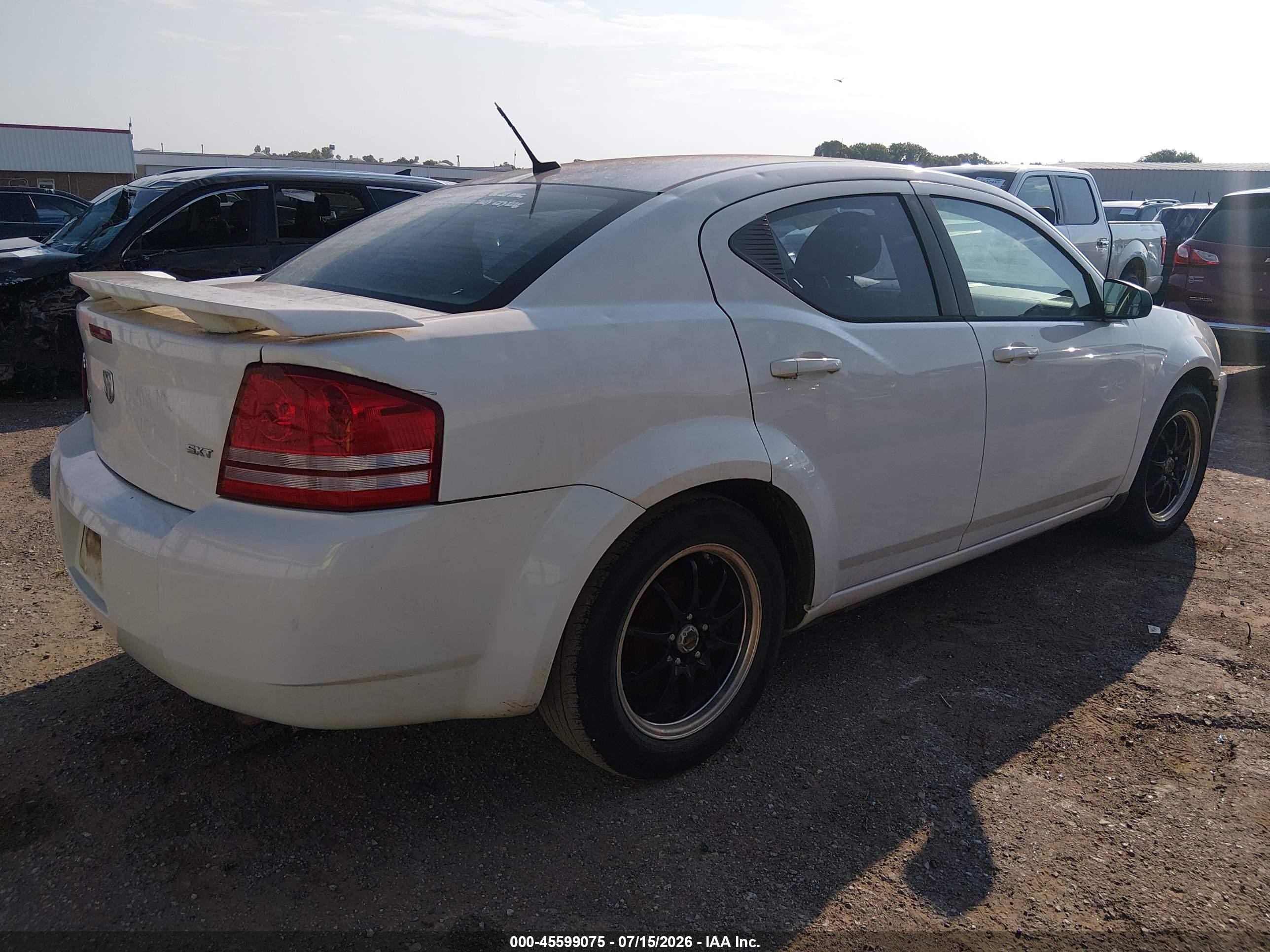 2008 Dodge Avenger Sxt Белый vin: 1B3LC56K58N131368