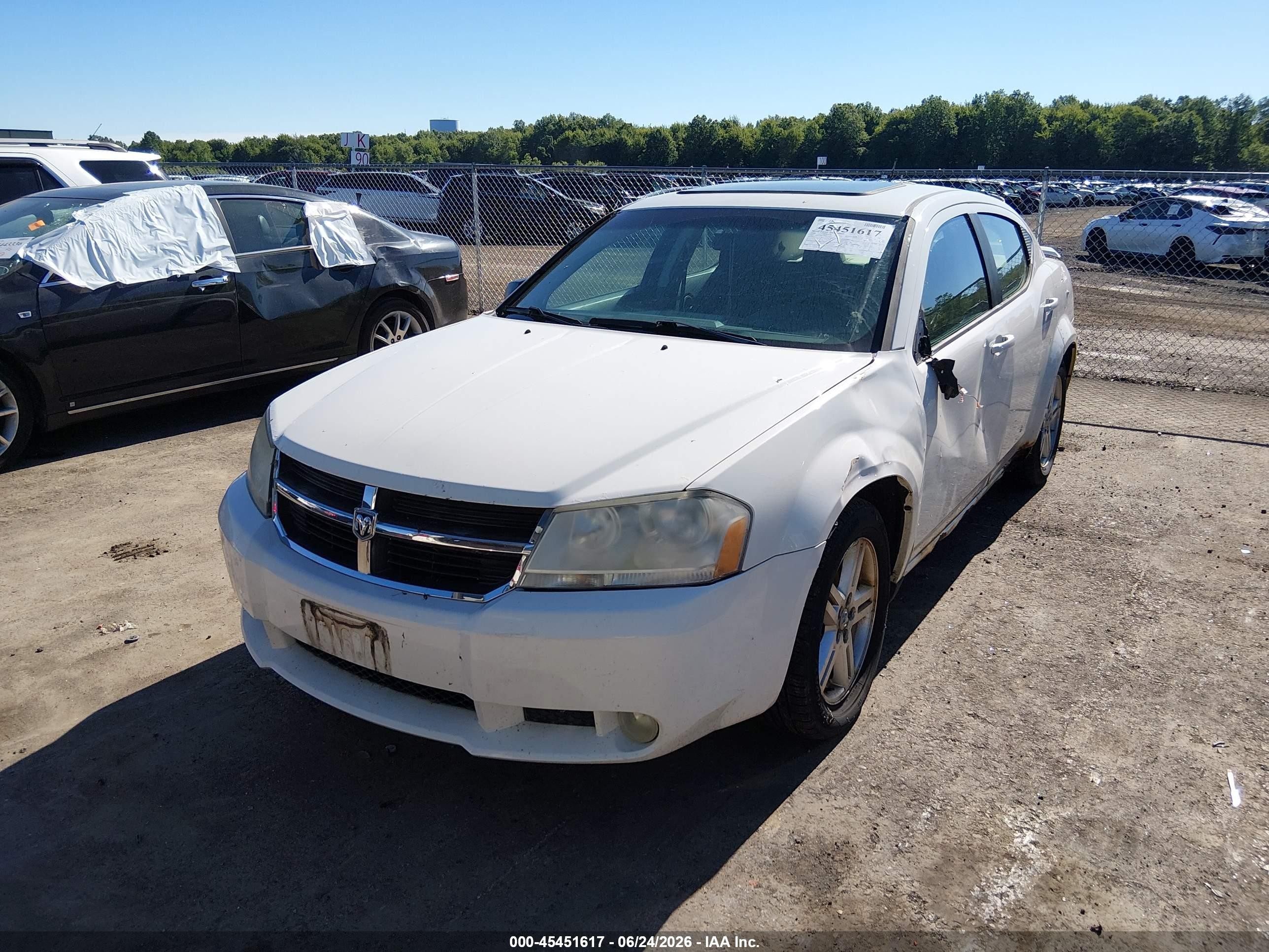 2008 Dodge Avenger Sxt White vin: 1B3LC56K78N275102