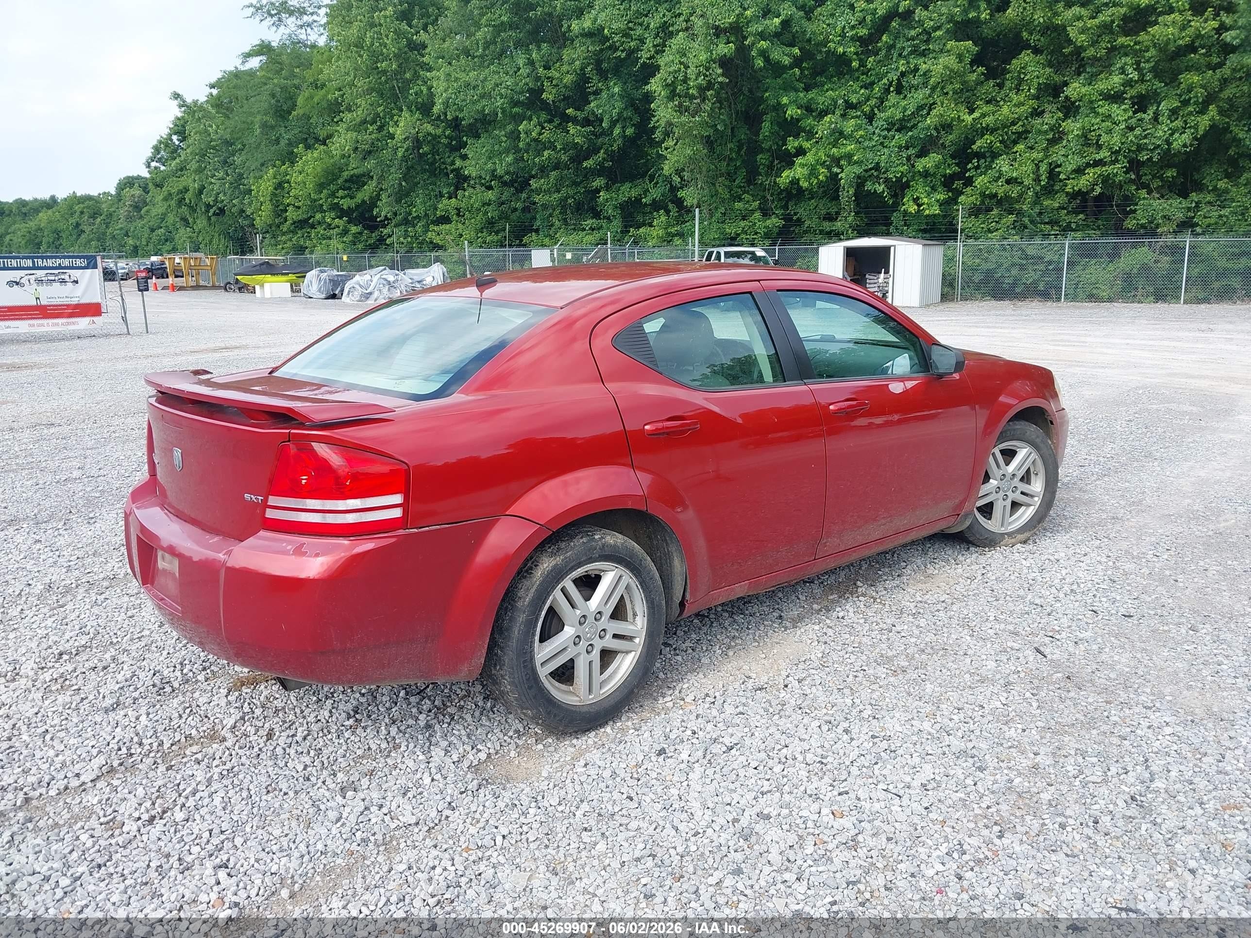 2008 Dodge Avenger Sxt Red vin: 1B3LC56K98N298560